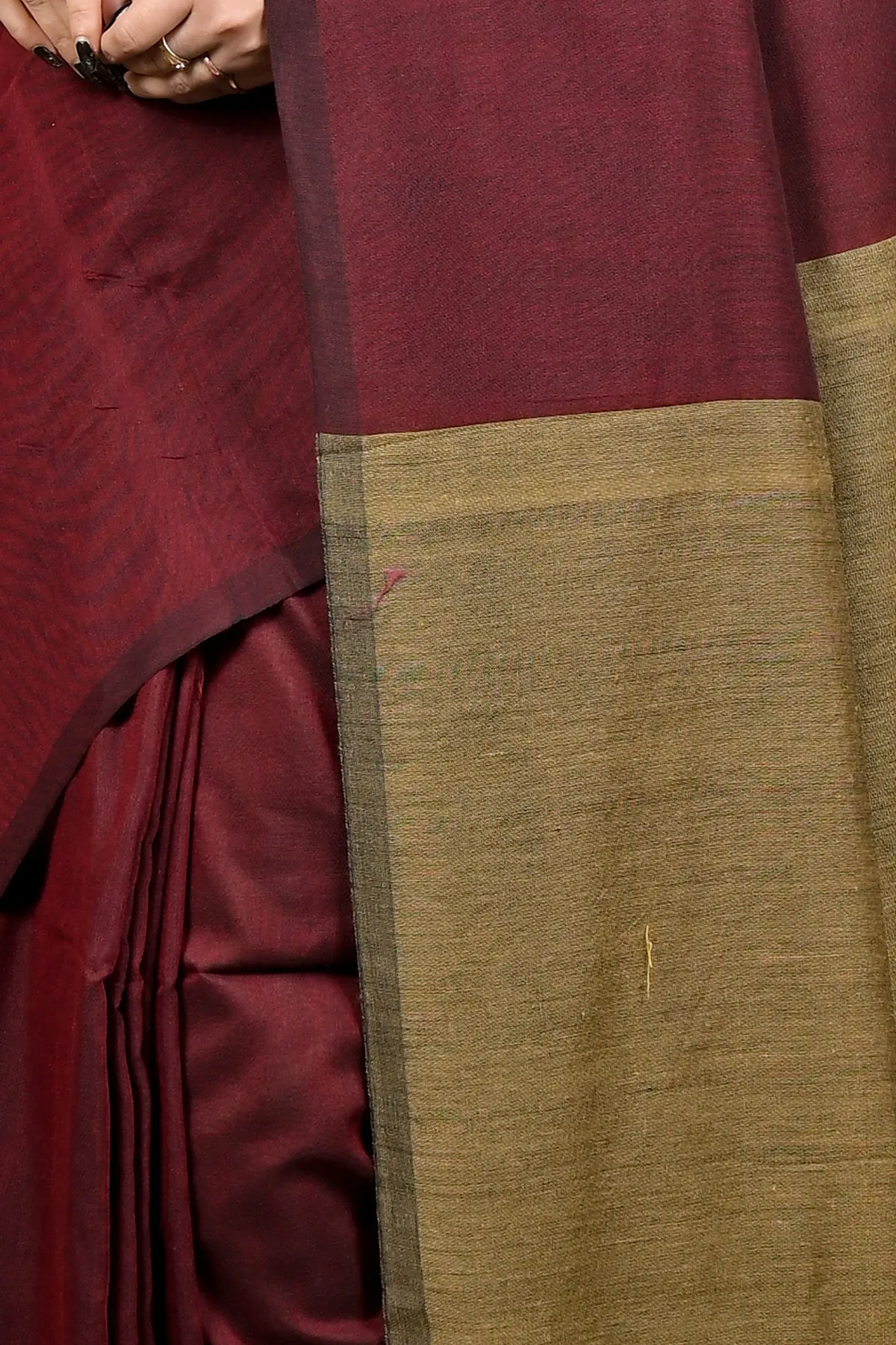 DipDiya Pure Cotton Brown ThanKhaditu Crafted with Soul Handloom Sarees