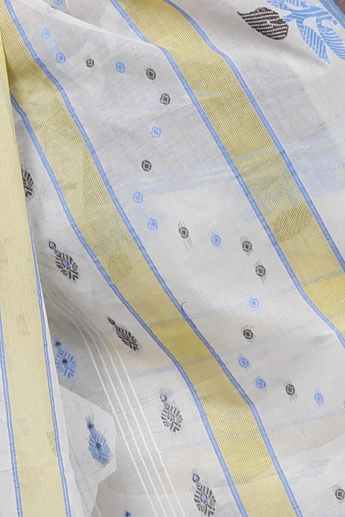 DipDiya Pure Cotton Brown Udichi Heritage You Can Wear Tant Sarees