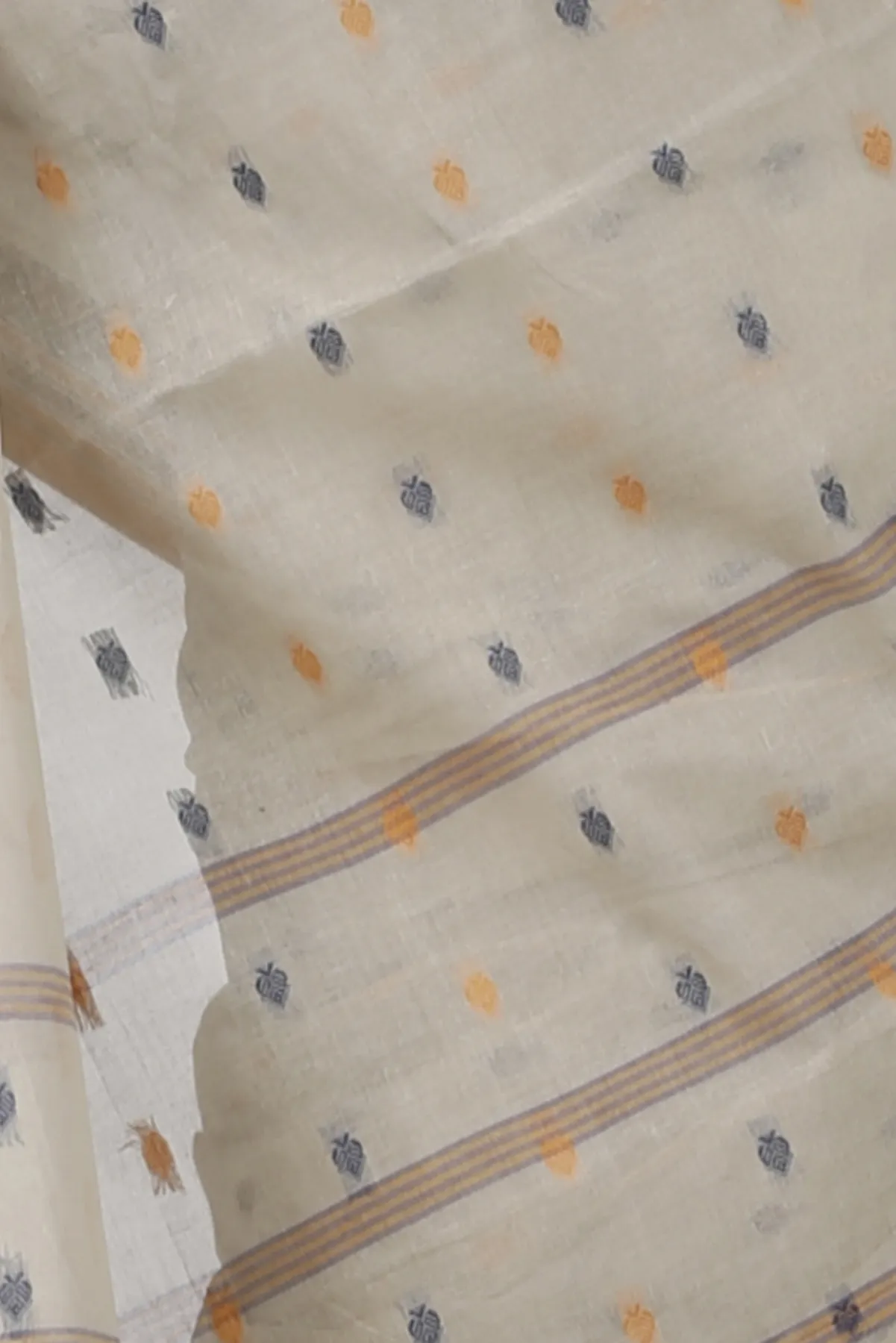 DipDiya Pure Cotton Brown Uvra Crafted in Bengal Tant Sarees