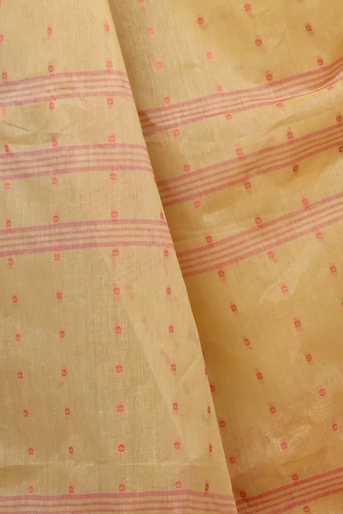 DipDiya Pure Cotton Cream Asmanito Heritage You Can Wear Tant Sarees