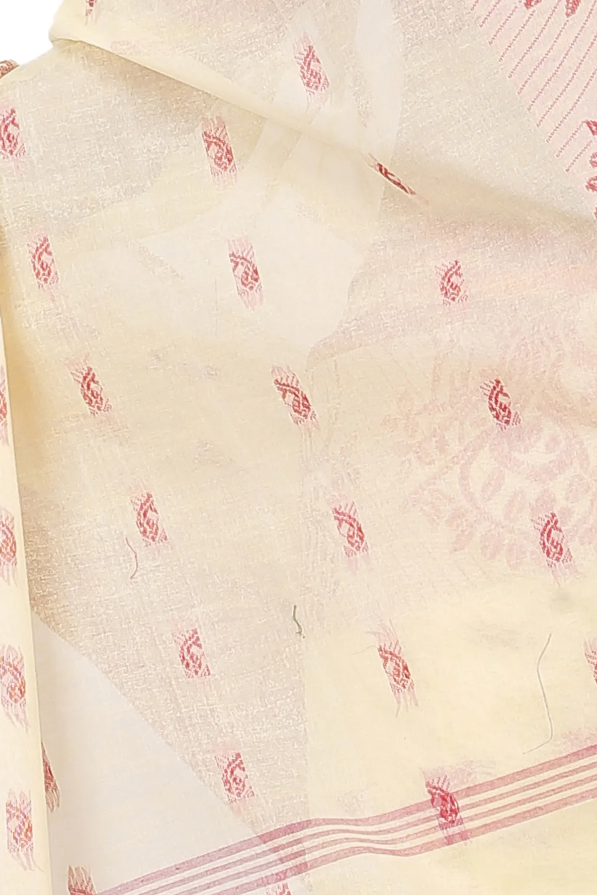 DipDiya Pure Cotton Cream Somaya Essence of Bengal Tant Sarees