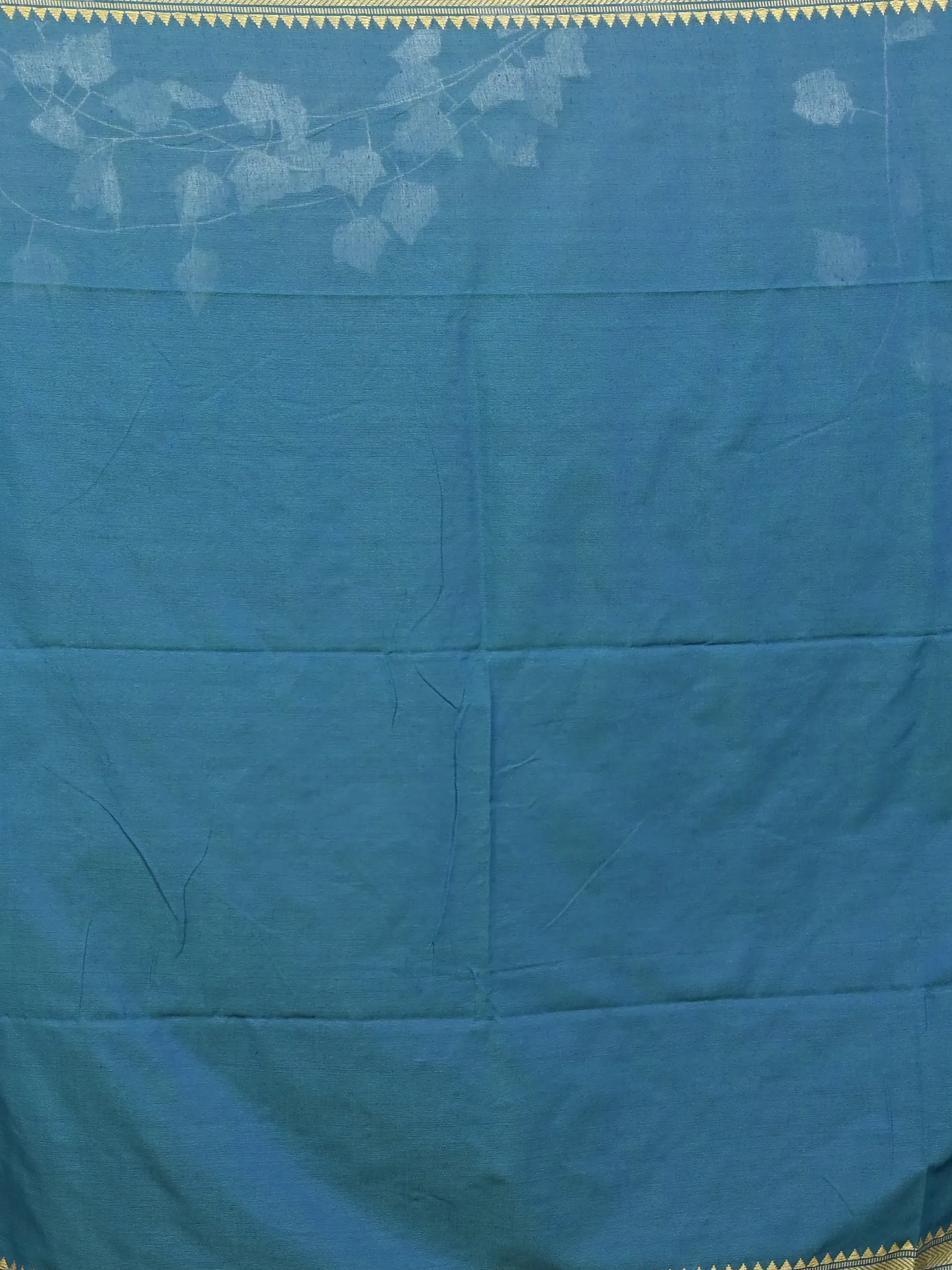 DipDiya Pure Cotton Dark Green Nopra Artisan Crafted Handloom Sarees