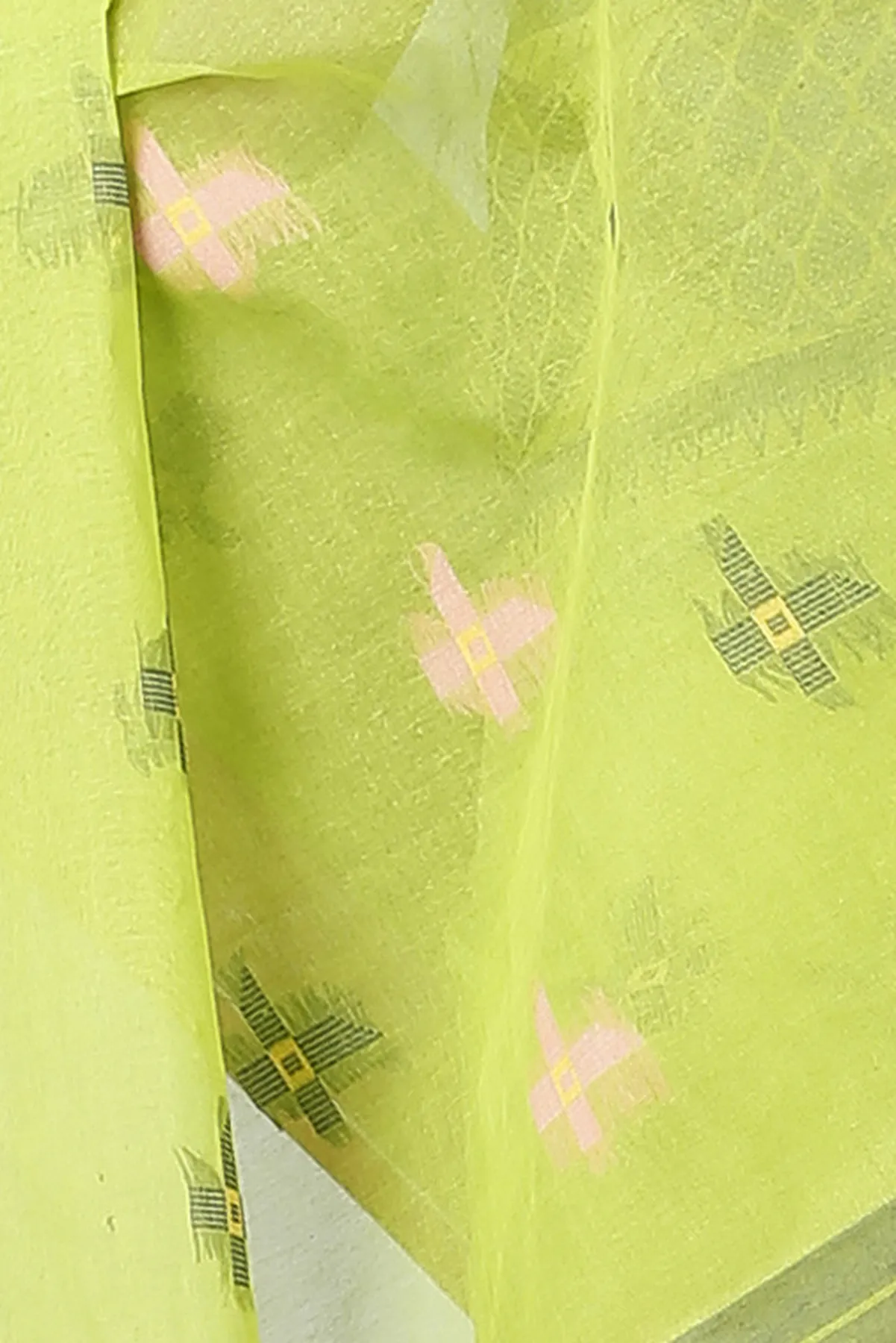 DipDiya Pure Cotton Green Ananda Regal Bengali Tant Sarees