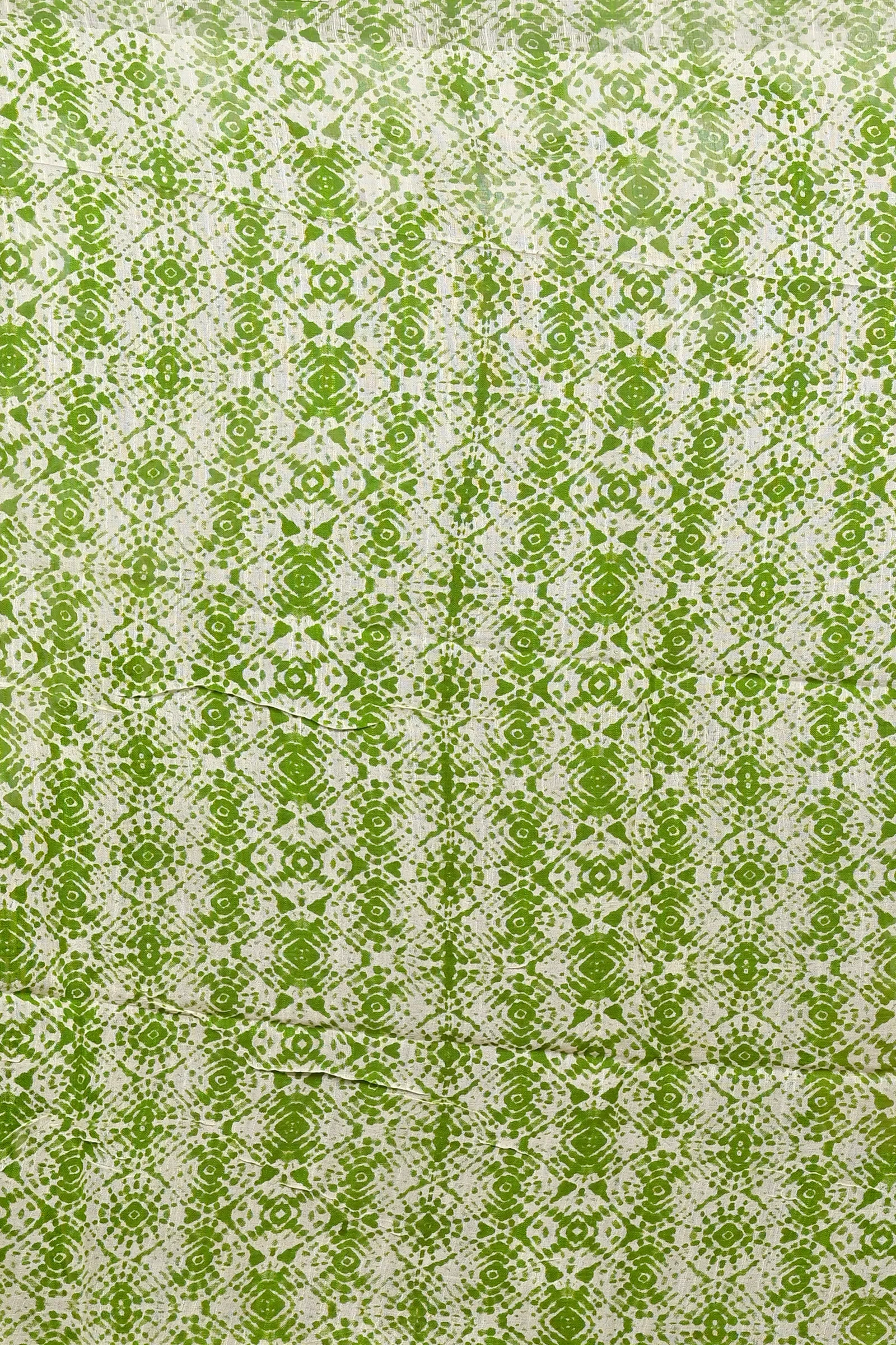 DipDiya Pure Cotton Green Brown Dinesi Grace of Bengal Batik Print Sarees