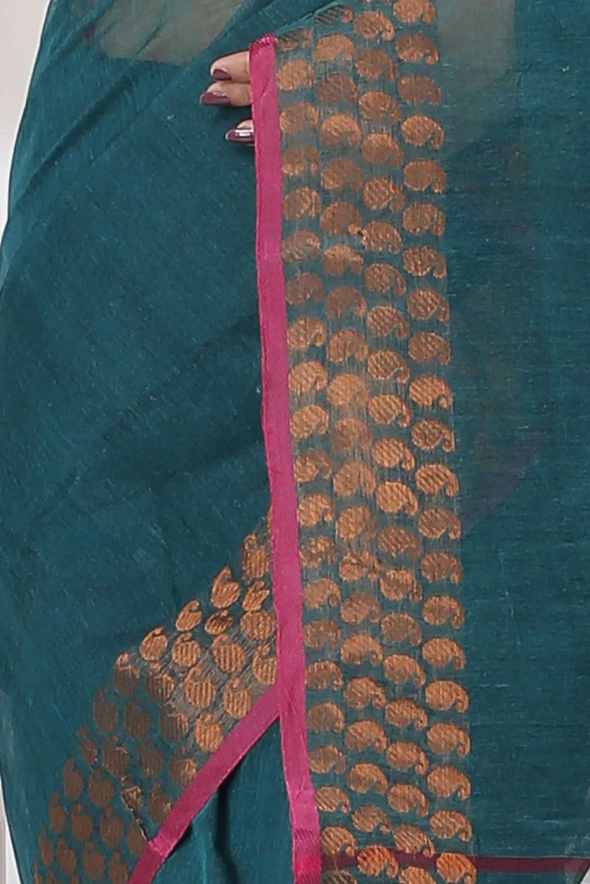 DipDiya Pure Cotton Green Lilan Heritage You Can Wear Tant Sarees