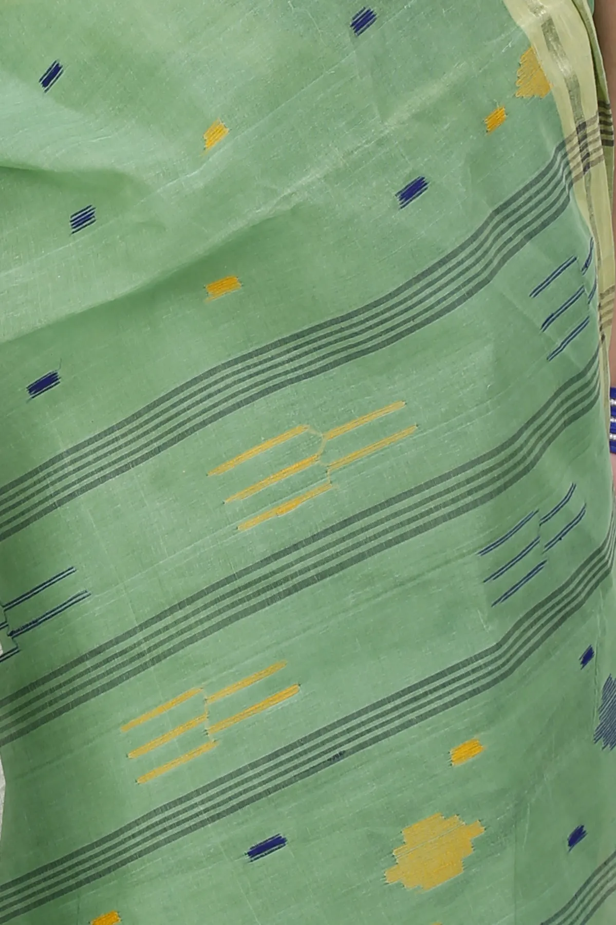 DipDiya Pure Cotton Green Metu Bengal in Every Thread Tant Sarees