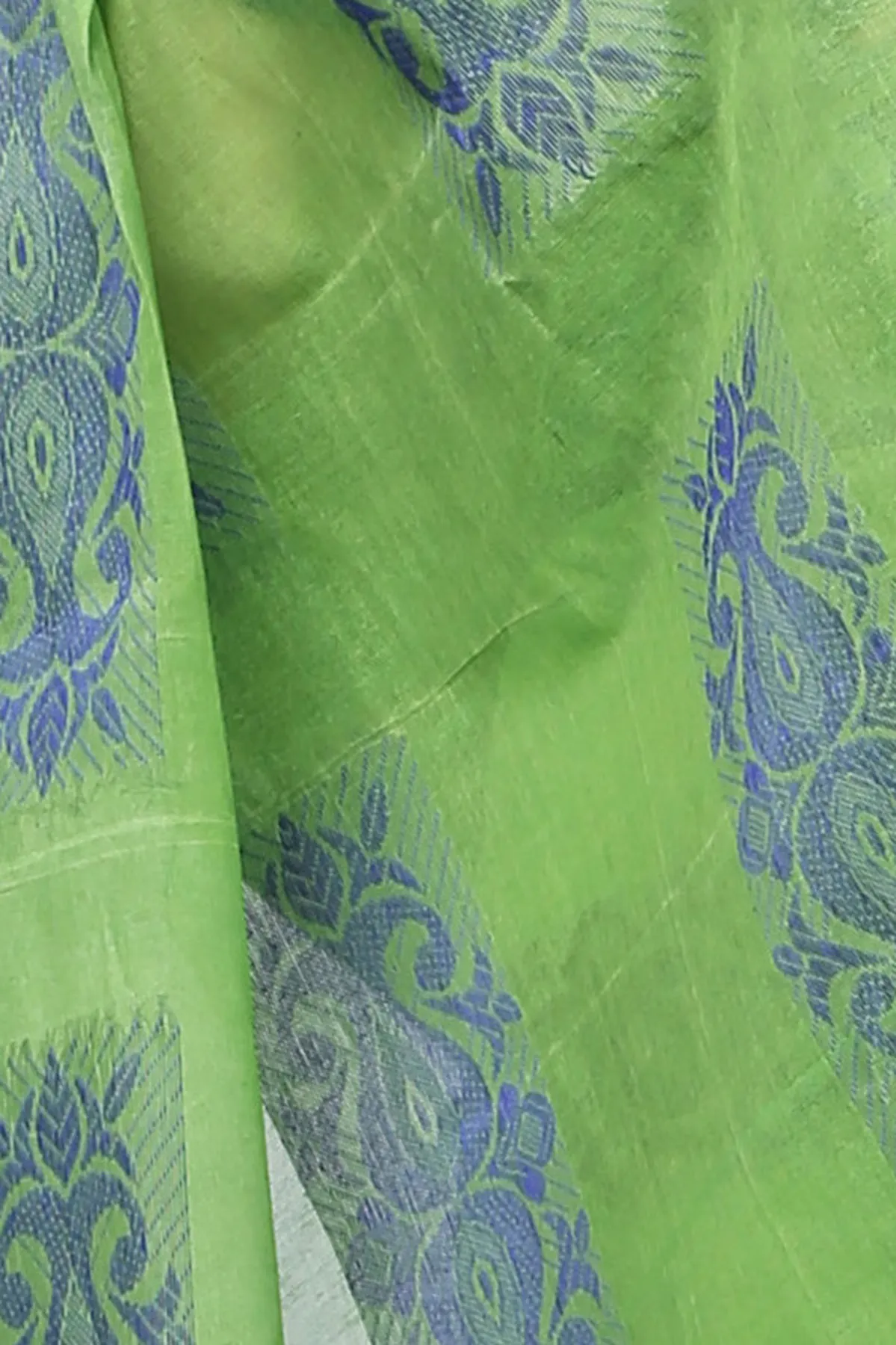 DipDiya Pure Cotton Green Strip Suparna Pure Bengali Grace Tant Sarees