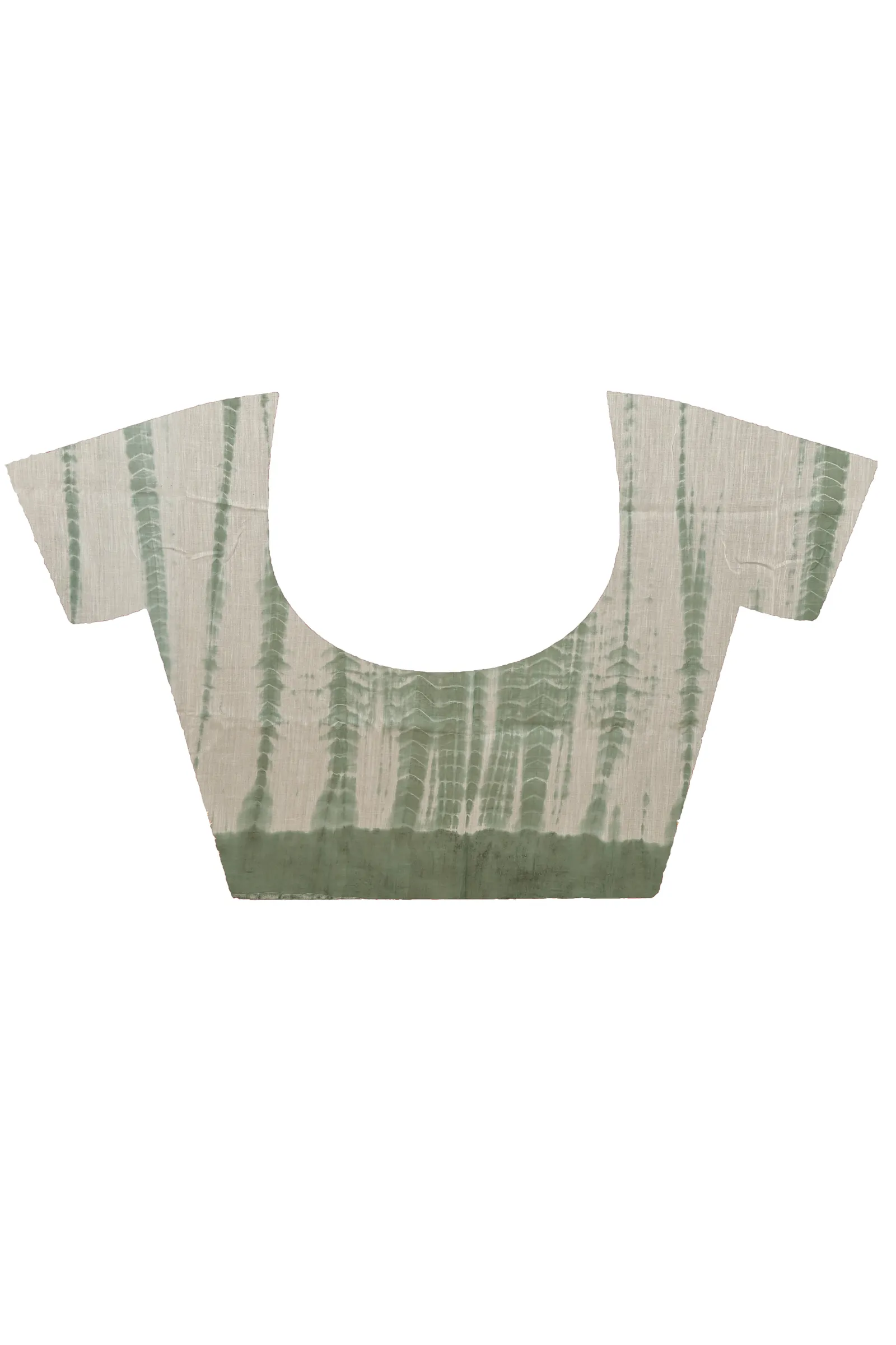 DipDiya Pure Cotton Green White Achmol Crafted by Artisans Badhni Dye Sarees