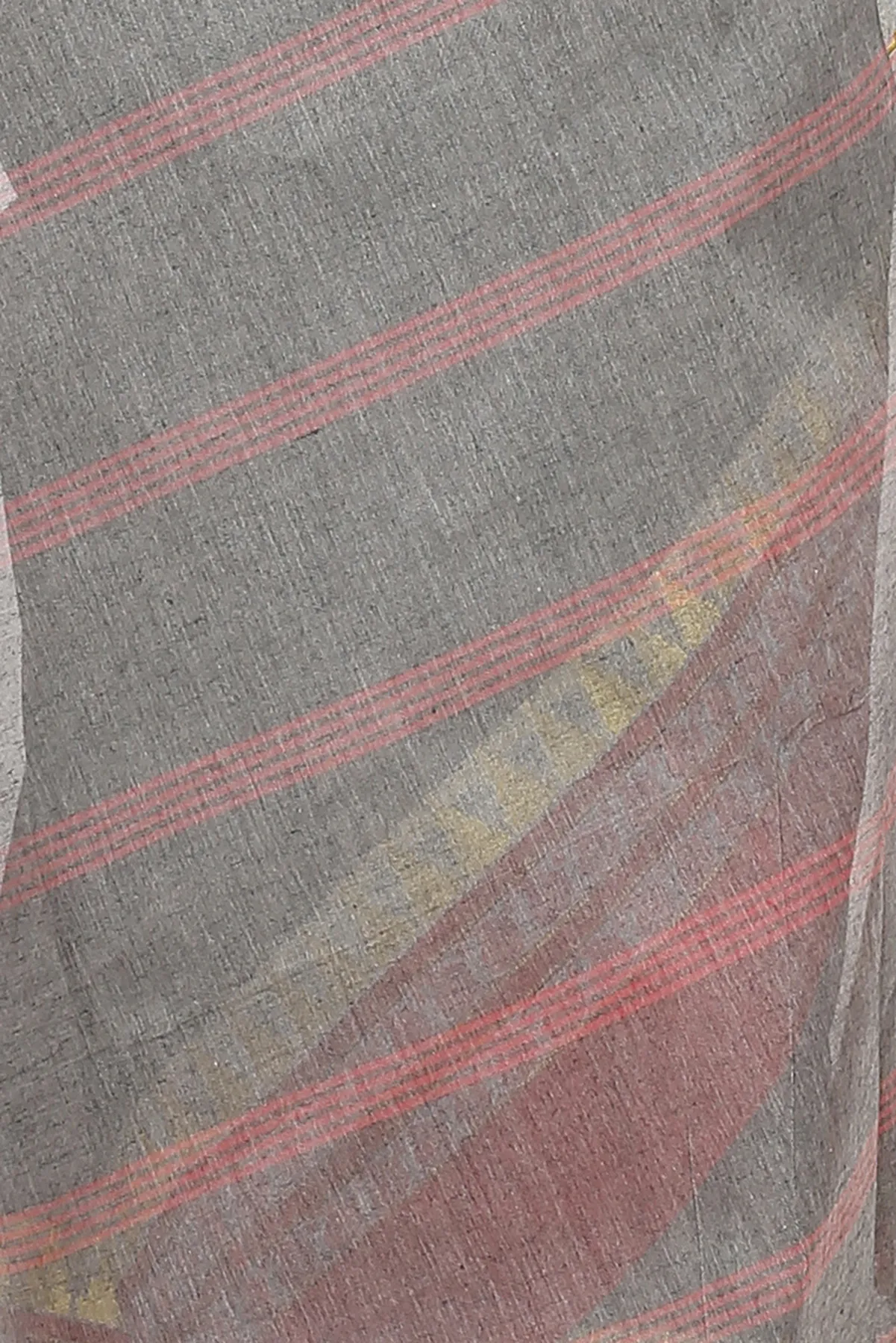 DipDiya Pure Cotton Grey Ethan Regal Bengali Tant Sarees