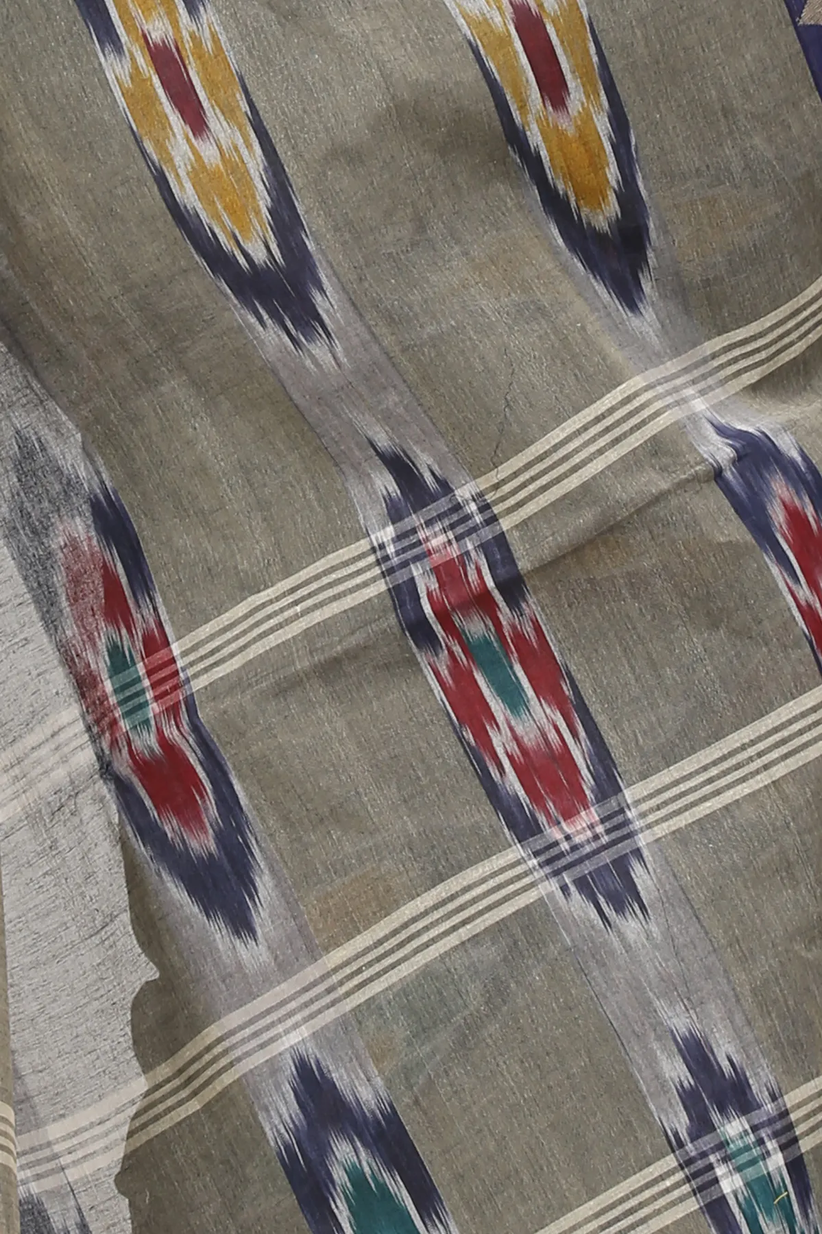 DipDiya Pure Cotton Grey Mili Regal Bengali Tant Sarees