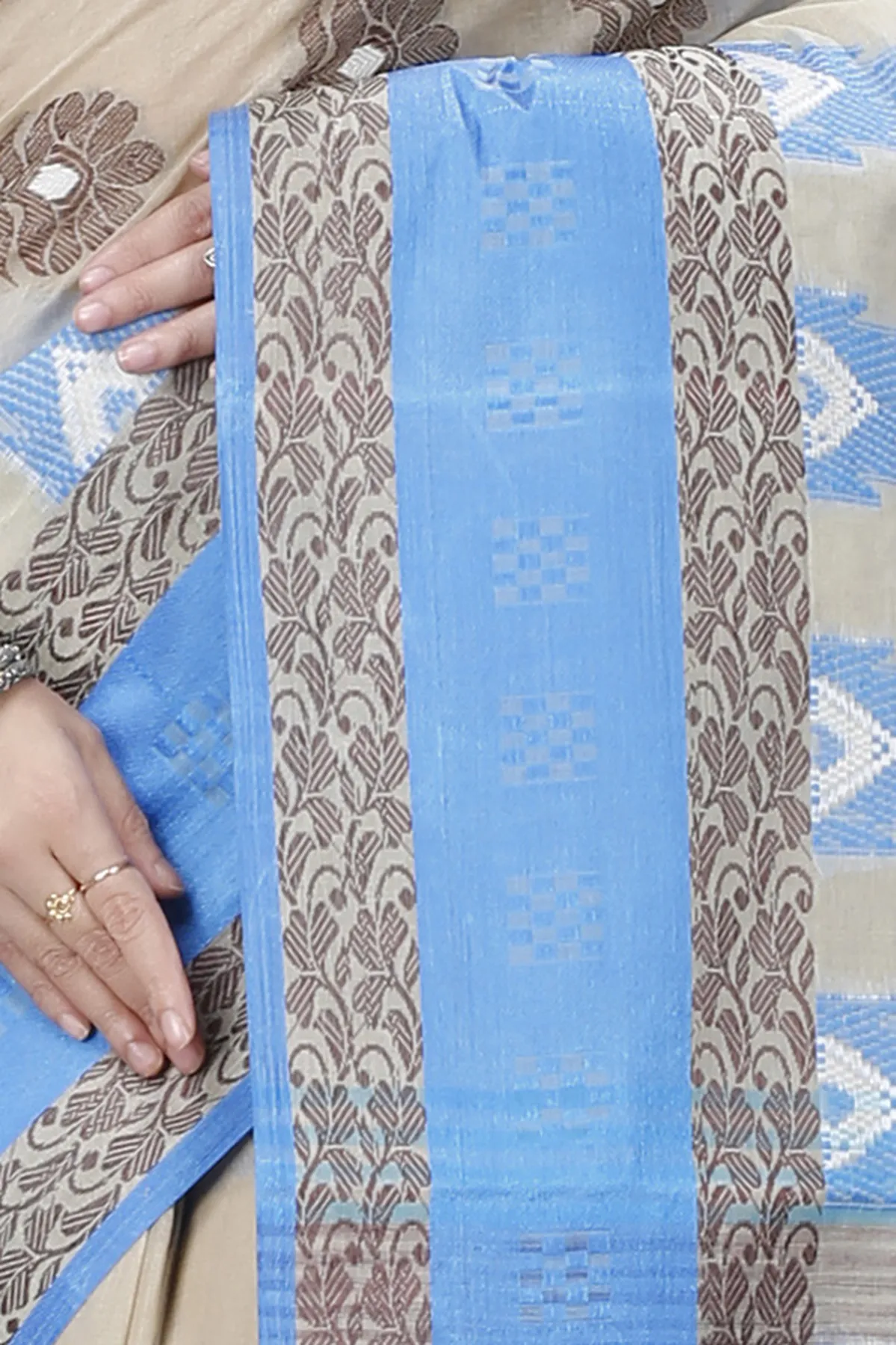 DipDiya Pure Cotton Grey Nuri Effortless Tradition Tant Sarees
