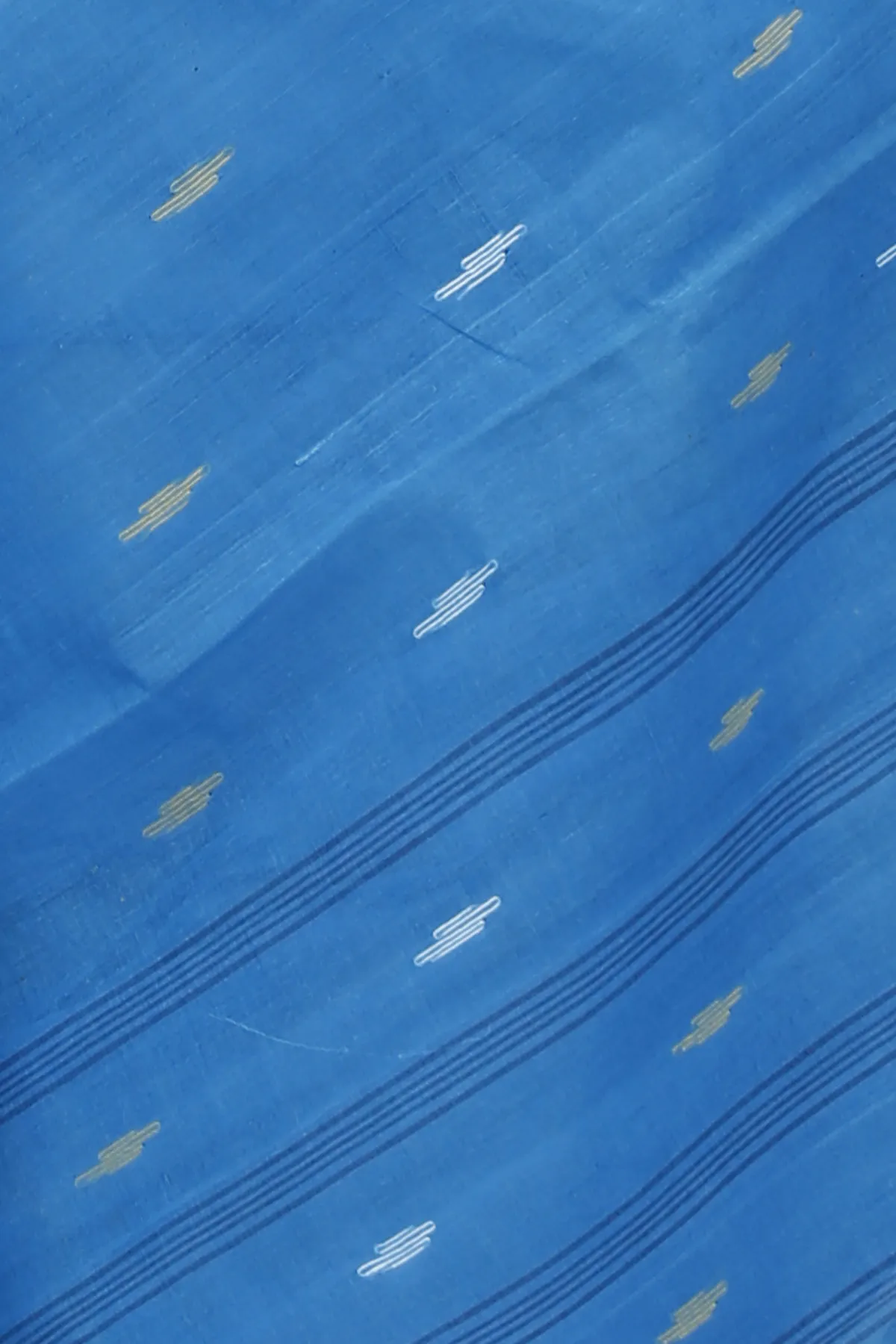 DipDiya Pure Cotton Light Blue mena Bengal’s Legacy Tant Sarees