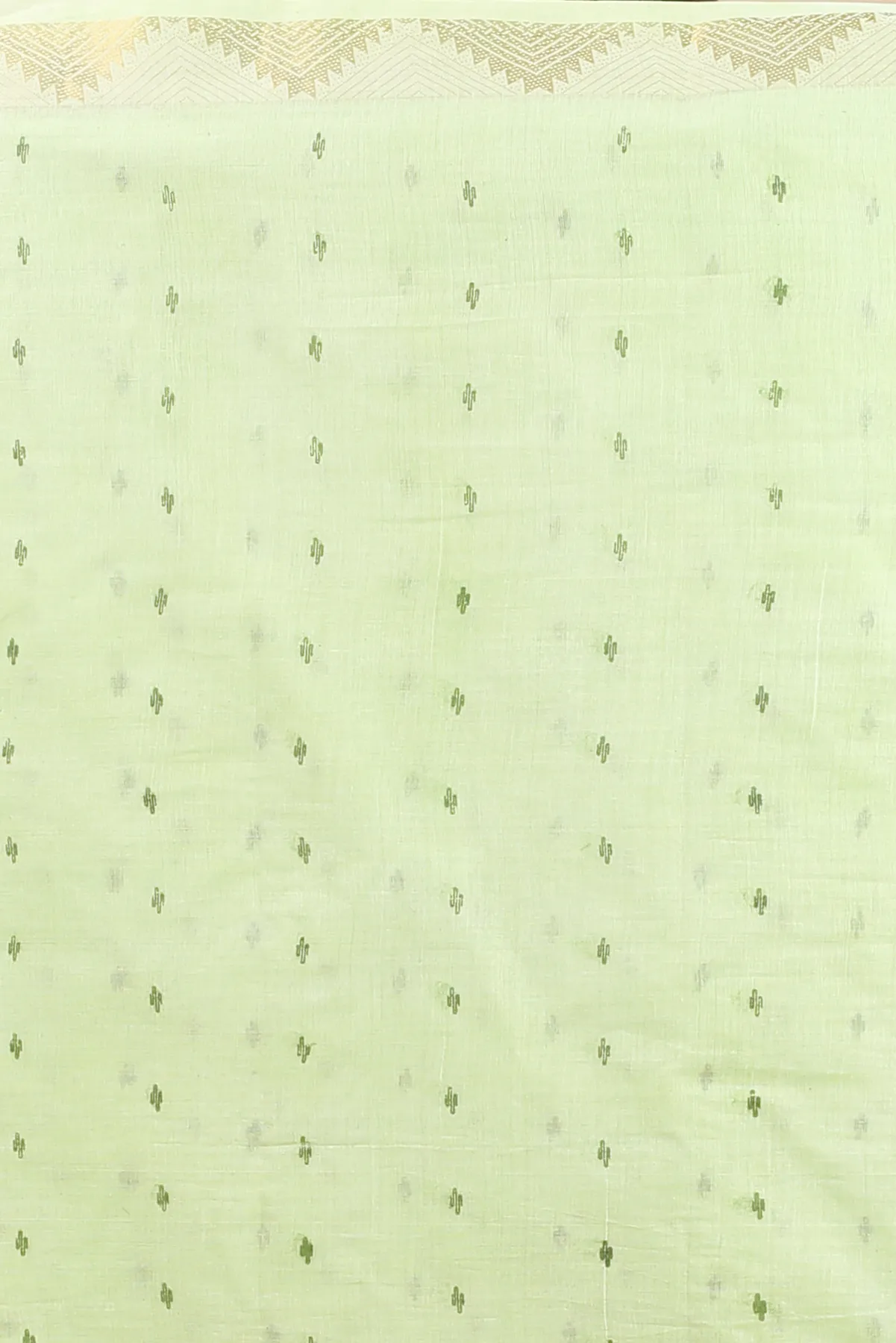 DipDiya Pure Cotton Light Green Porna Tradition in Every Thread Printed Tant Sarees