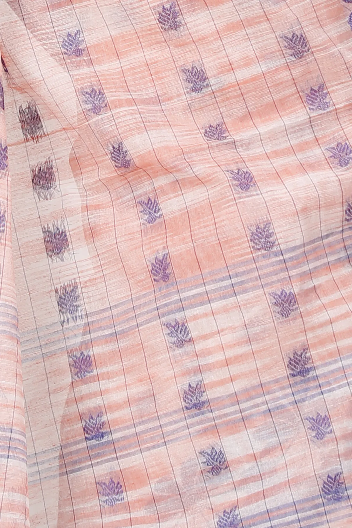 DipDiya Pure Cotton Light Orange KotkiTat Effortless Tradition Tant Sarees