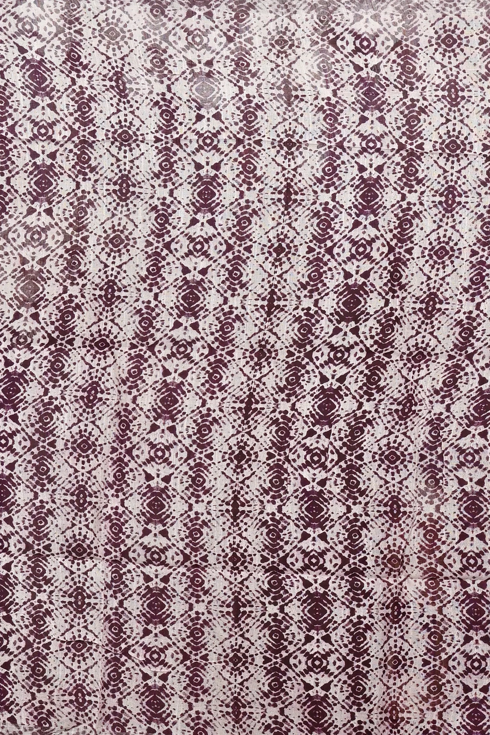 DipDiya Pure Cotton Marun Dinesi Elegant by Tradition Batik Print Sarees