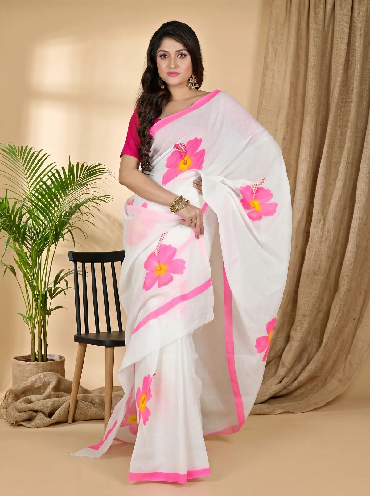 DipDiya Pure Cotton Multi-Coloured Hataka A Legacy Wovens Hand Painted Sarees