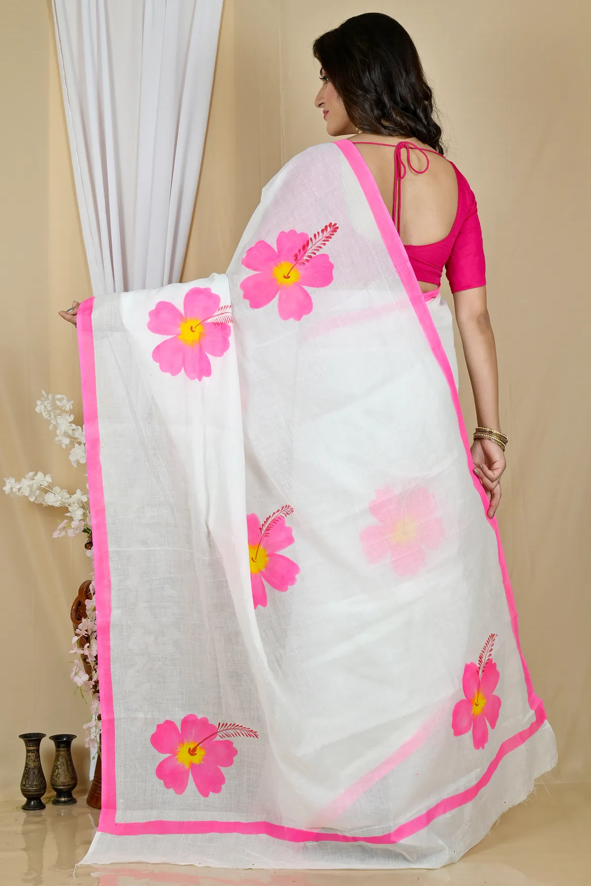 DipDiya Pure Cotton Multi-Coloured Hataka A Legacy Wovens Hand Painted Sarees