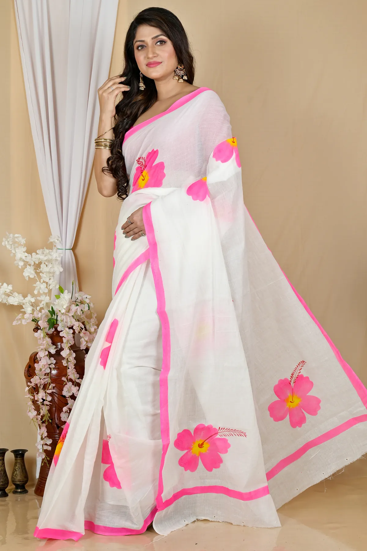 DipDiya Pure Cotton Multi-Coloured Hataka A Legacy Wovens Hand Painted Sarees