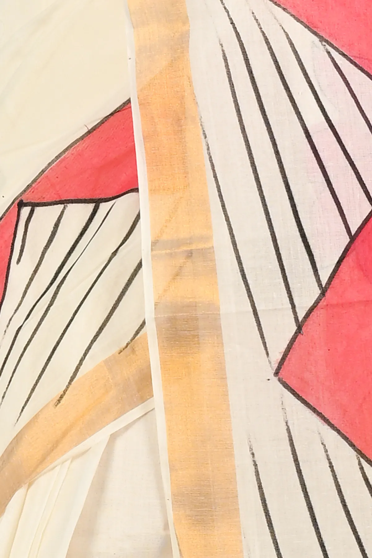 DipDiya Pure Cotton Multi-Coloured Hataka Elegant by Traditions Hand Painted Sarees