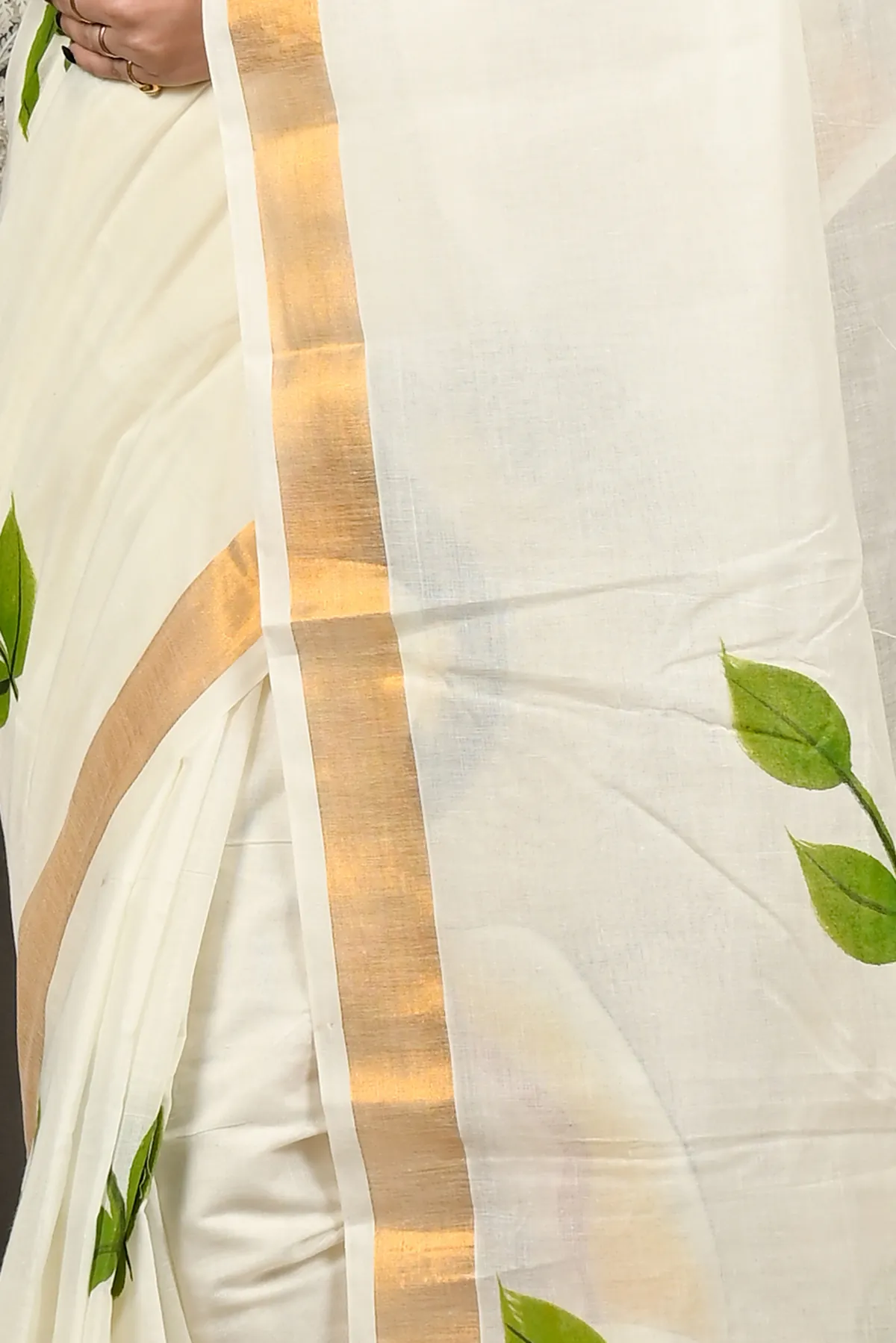 DipDiya Pure Cotton Multi-Coloured Hataka Wrapped in Heritages Hand Painted Sarees
