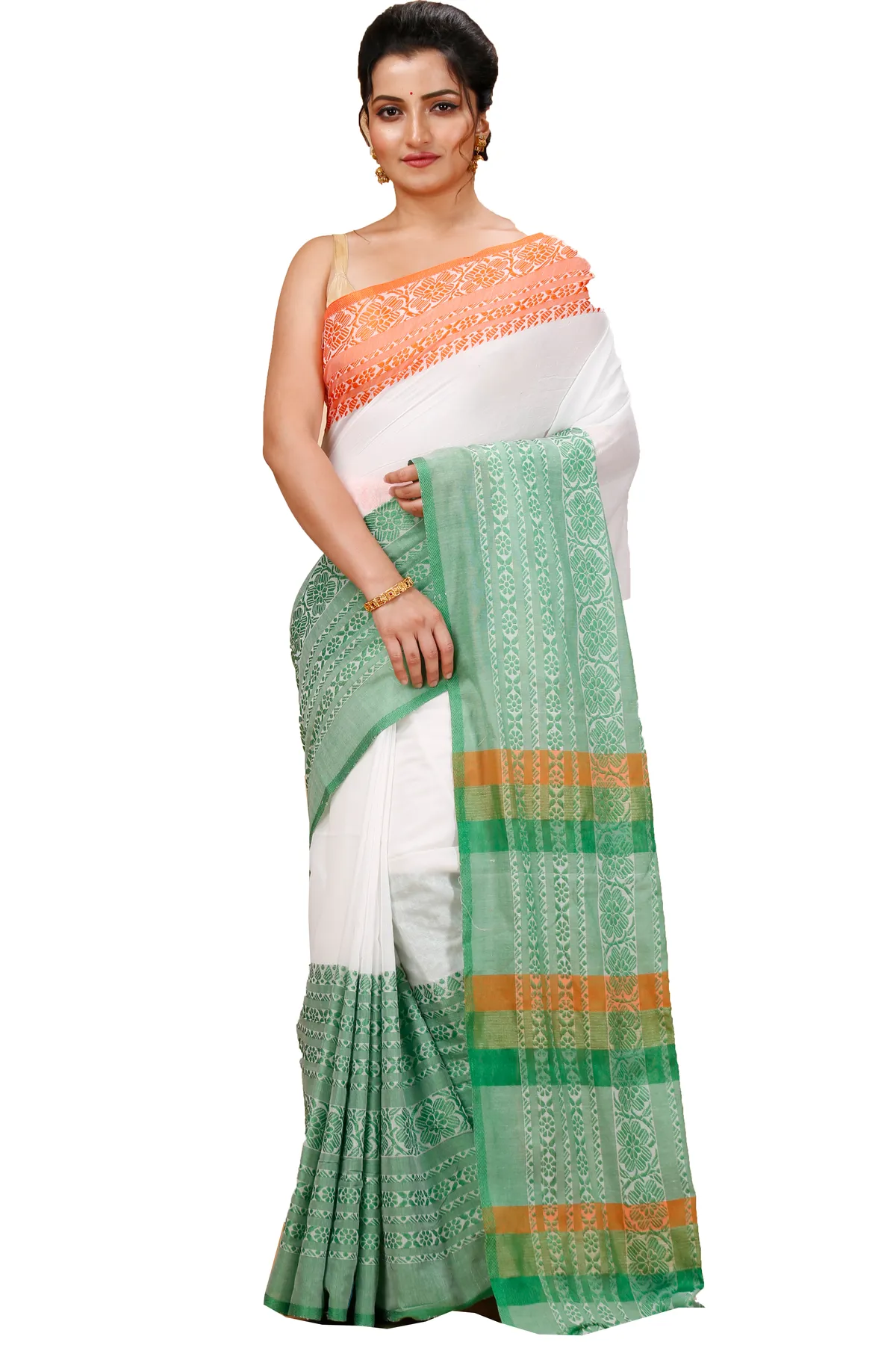 DipDiya Pure Cotton Multi-Coloured Mala Tradition in Every Thread Handloom Sarees