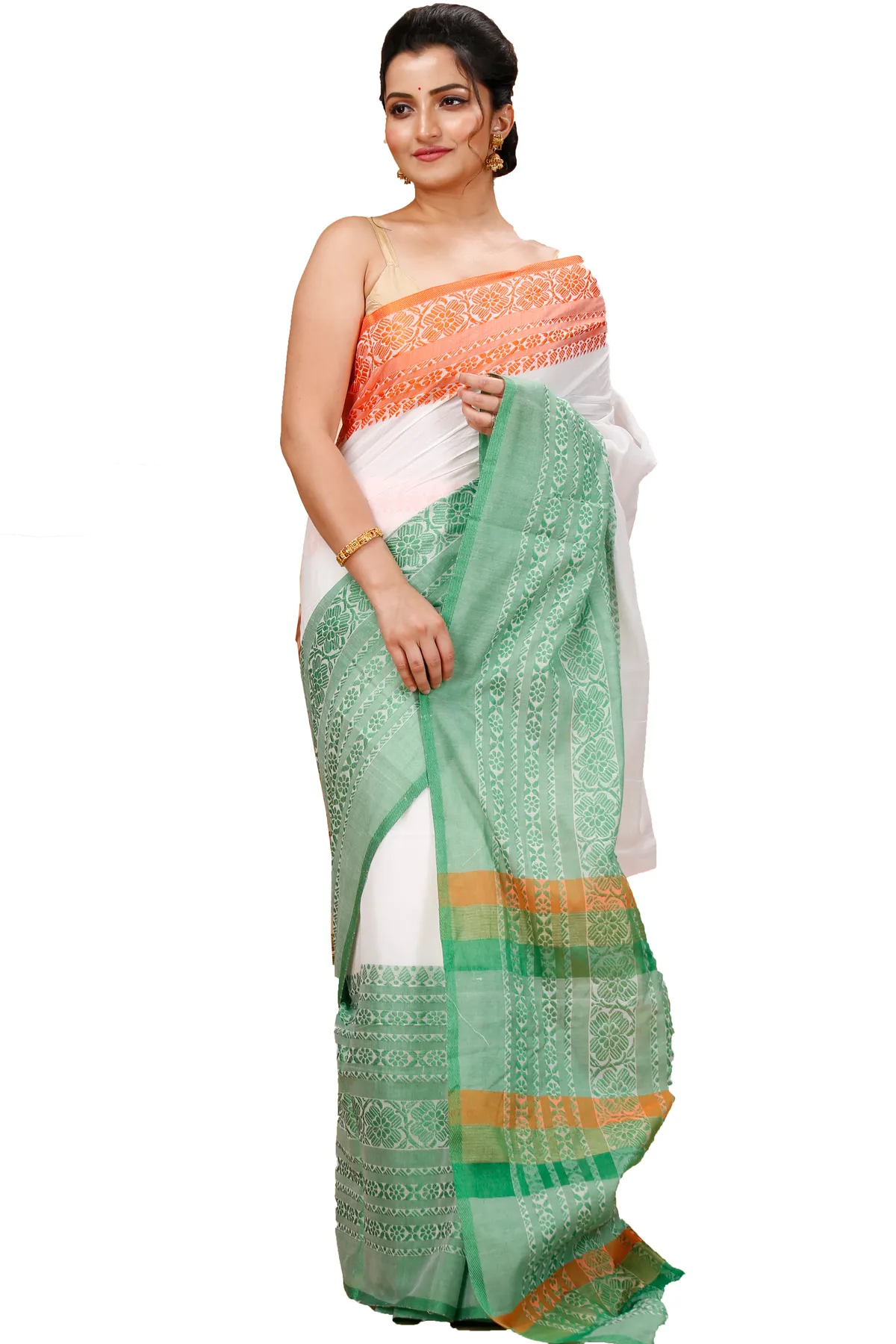 DipDiya Pure Cotton Multi-Coloured Mala Tradition in Every Thread Handloom Sarees