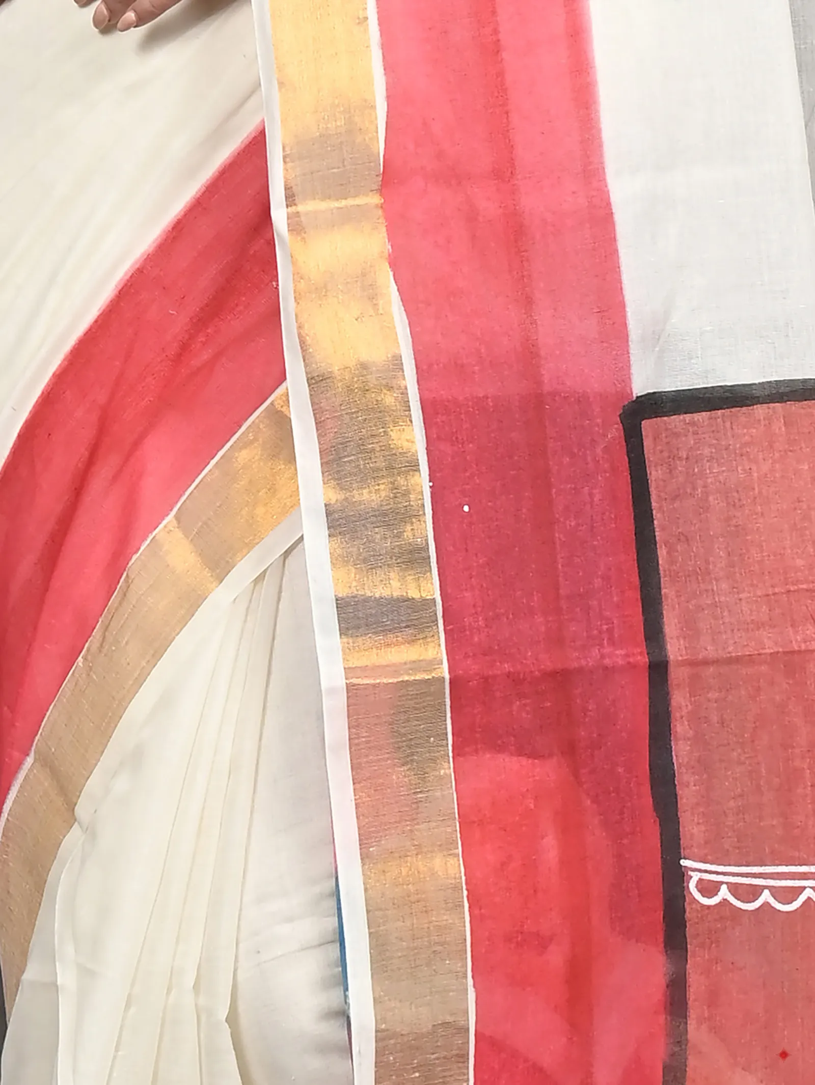 DipDiya Pure Cotton Multycolor Hataka Crafted by Artisans Hand Painted Sarees