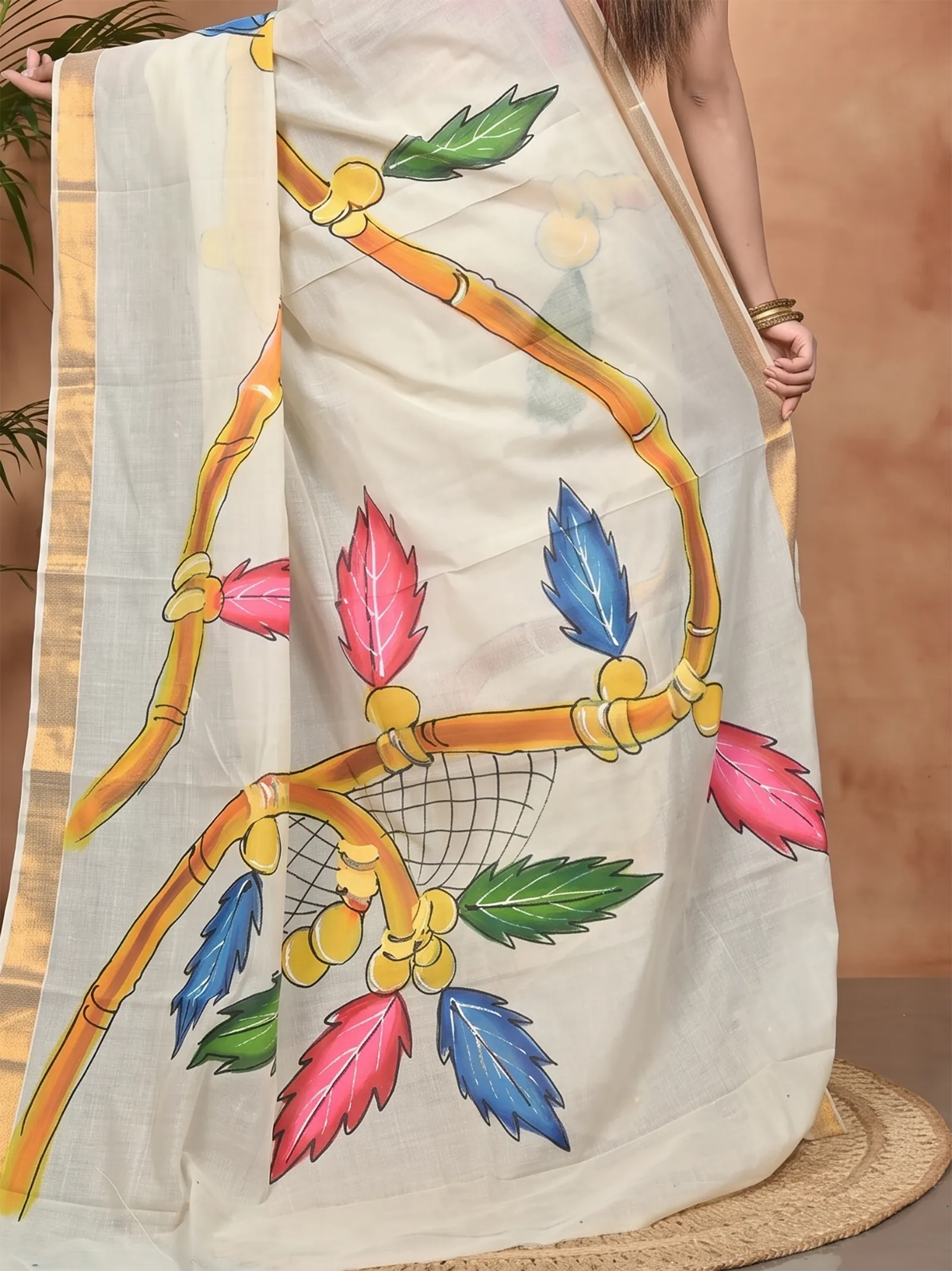 DipDiya Pure Cotton Multycolor Hataka Effortless Tradition Hand Painted Sarees