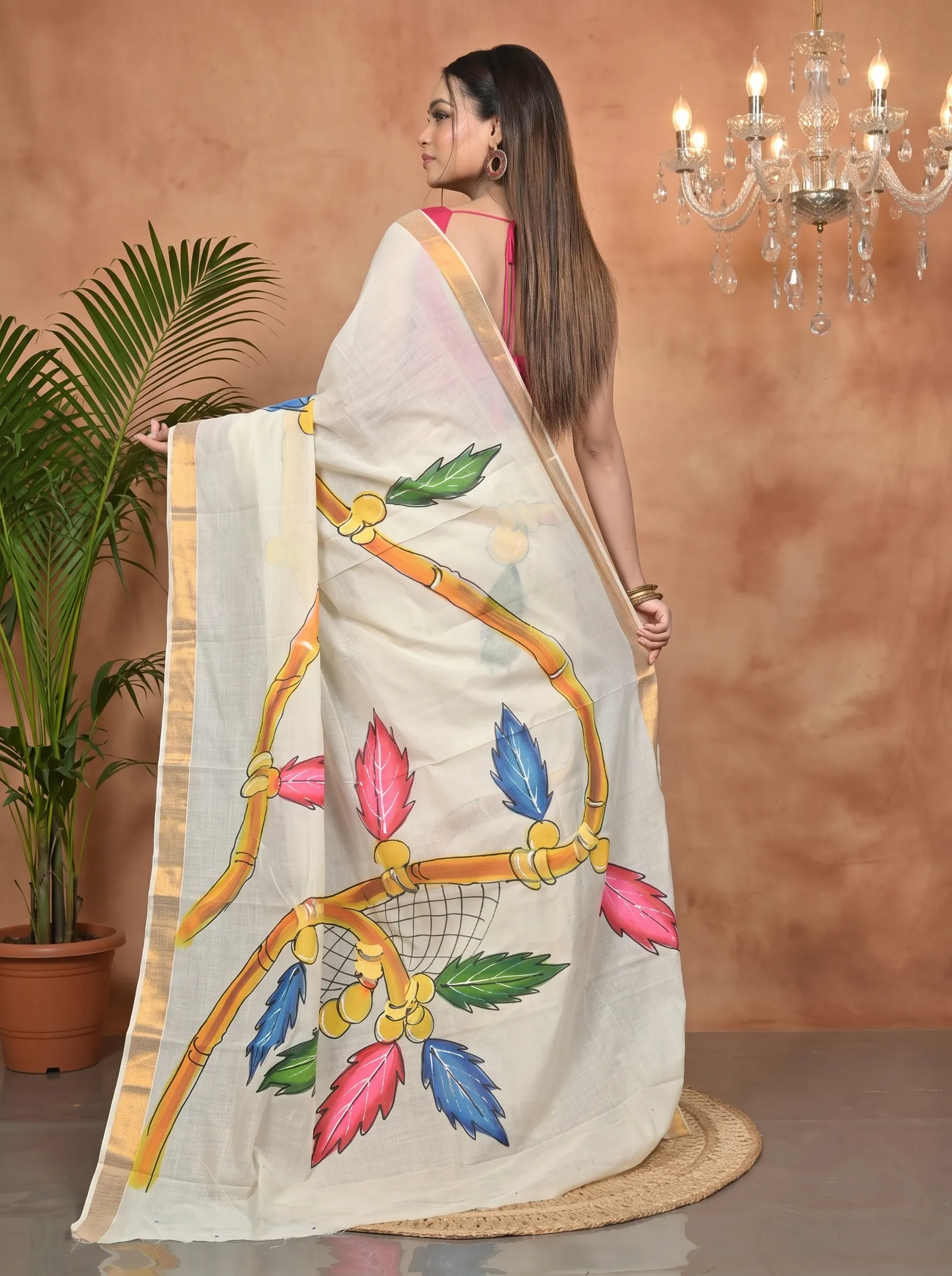 DipDiya Pure Cotton Multycolor Hataka Effortless Tradition Hand Painted Sarees