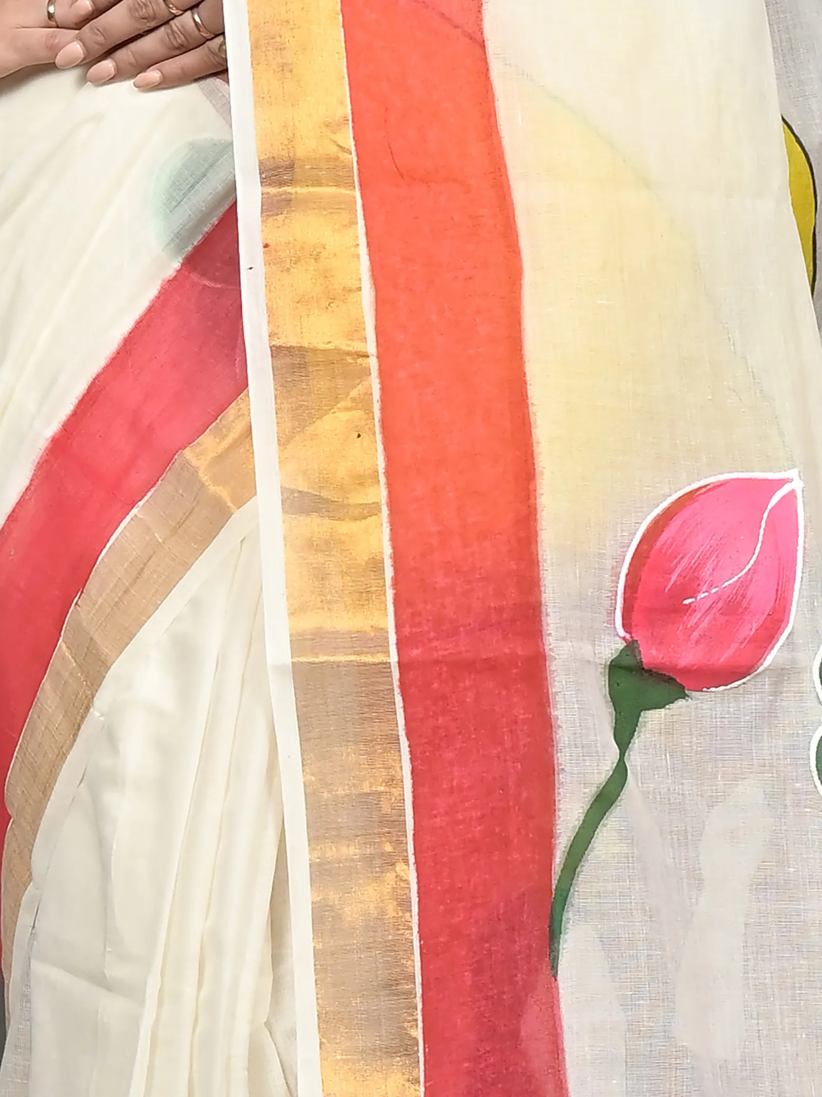 DipDiya Pure Cotton Multycolor Hataka Handcrafted Elegance Hand Painted Sarees