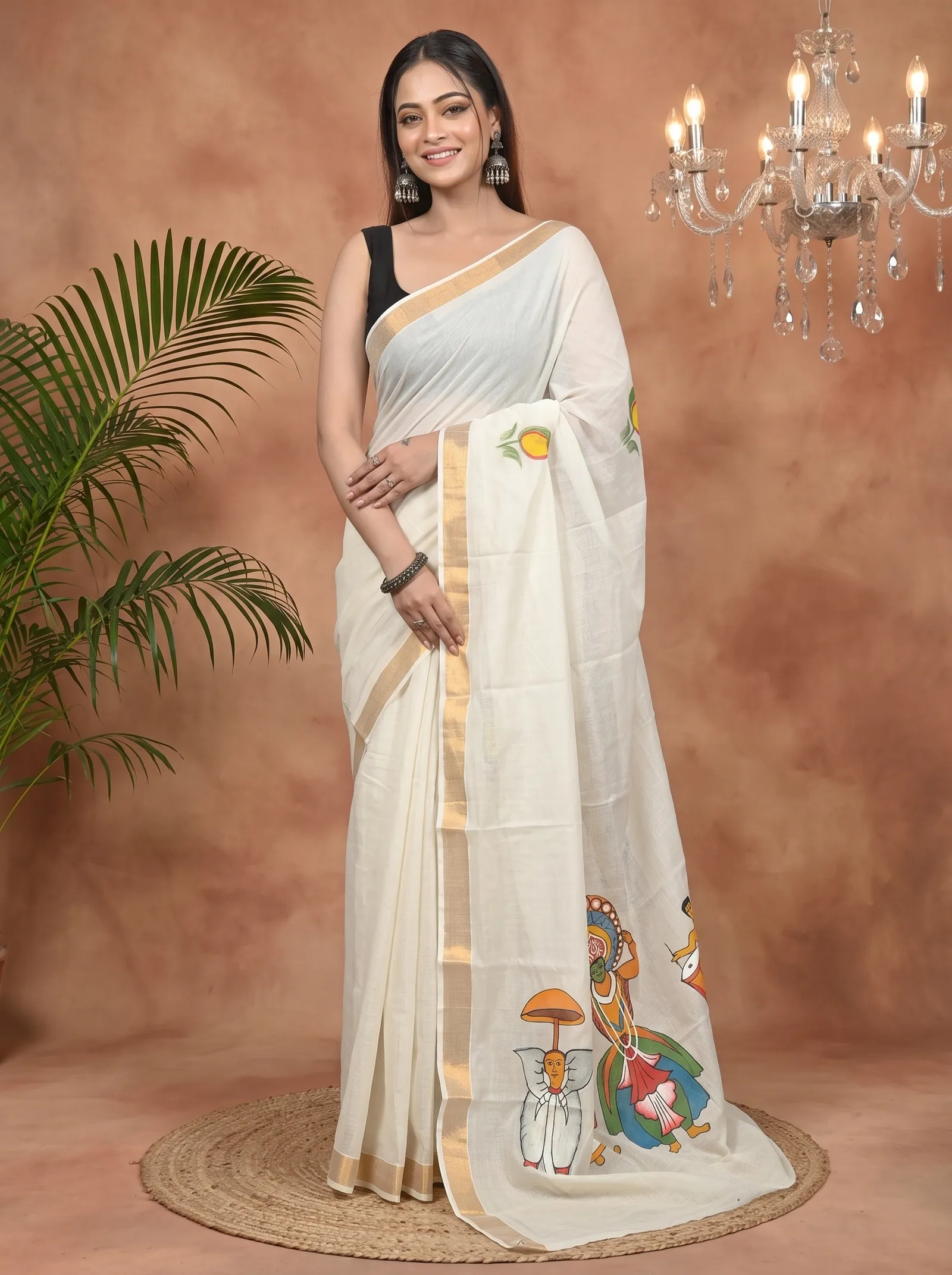DipDiya Pure Cotton Multycolor Hataka Masterfully Woven Hand Painted Sarees