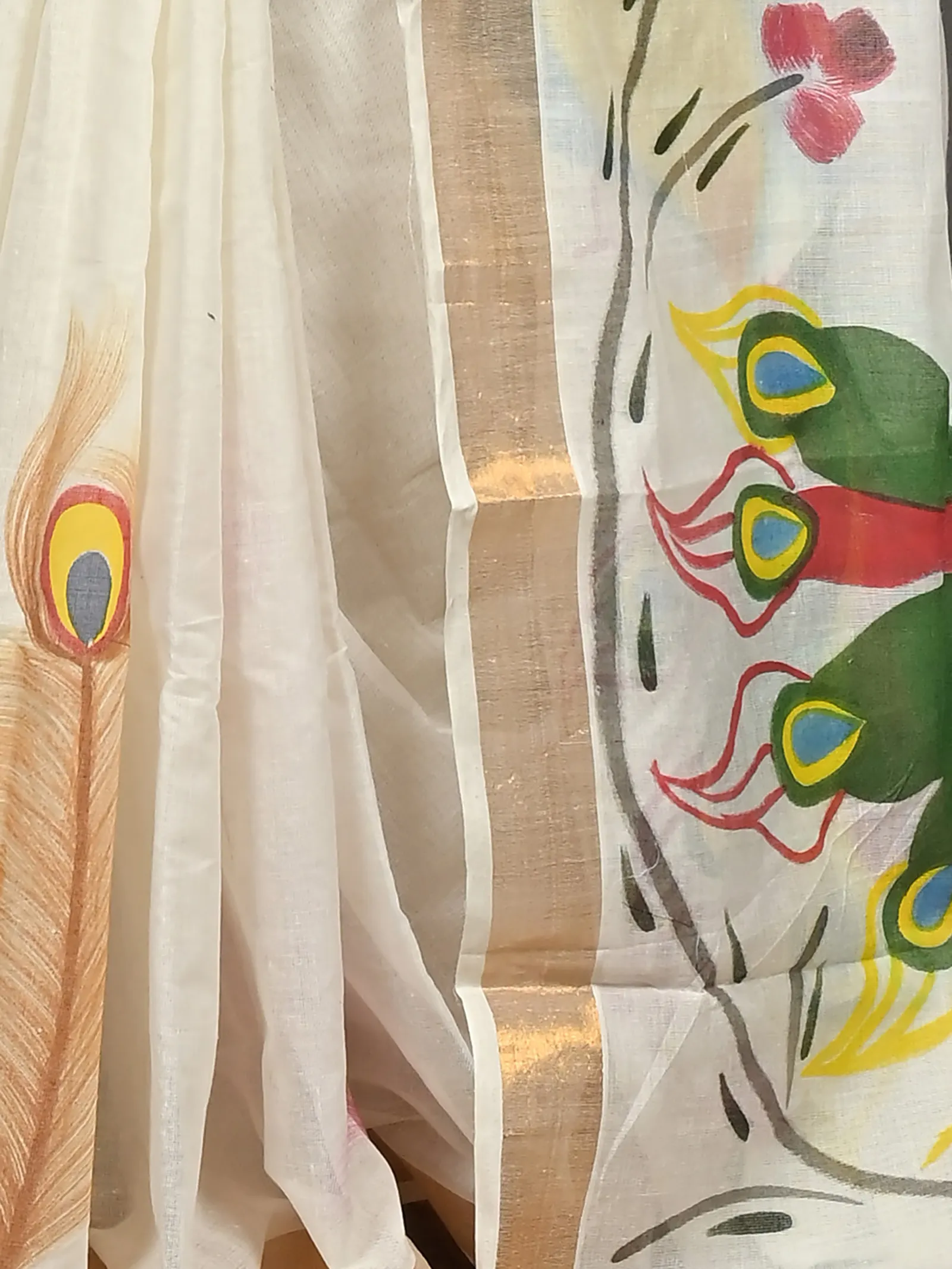 DipDiya Pure Cotton Multycolor Hataka Pure Bengali Grace Hand Painted Sarees
