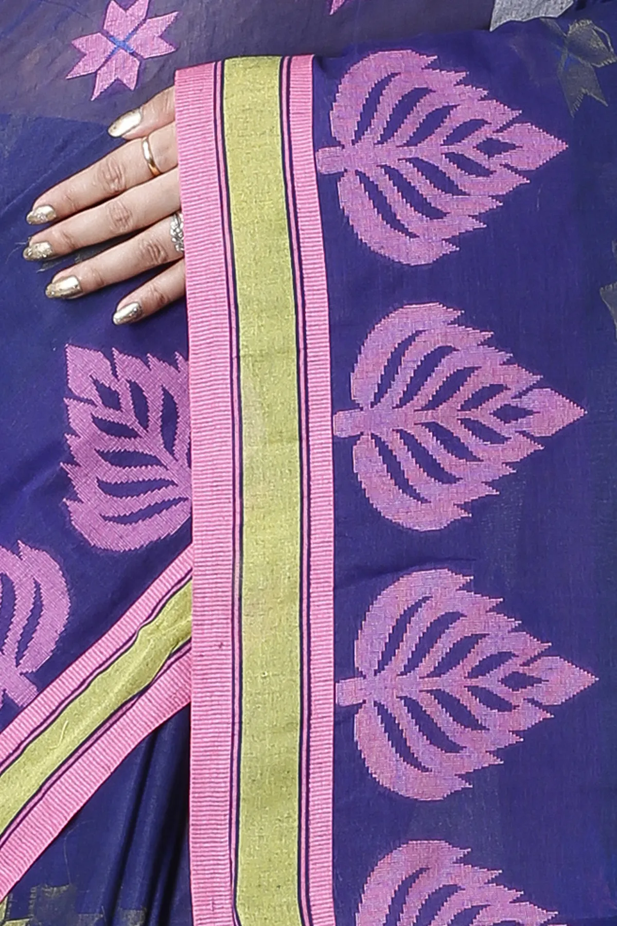 DipDiya Pure Cotton Naby Blue Subhangi A Legacy Woven Tant Sarees