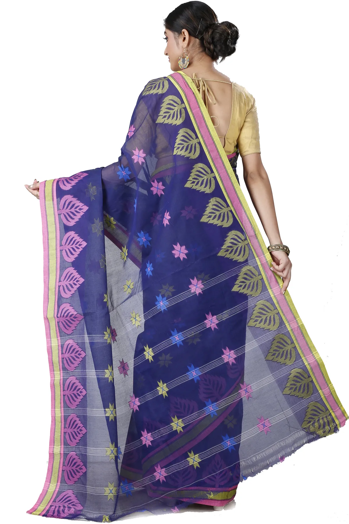 DipDiya Pure Cotton Naby Blue Subhangi A Legacy Woven Tant Sarees
