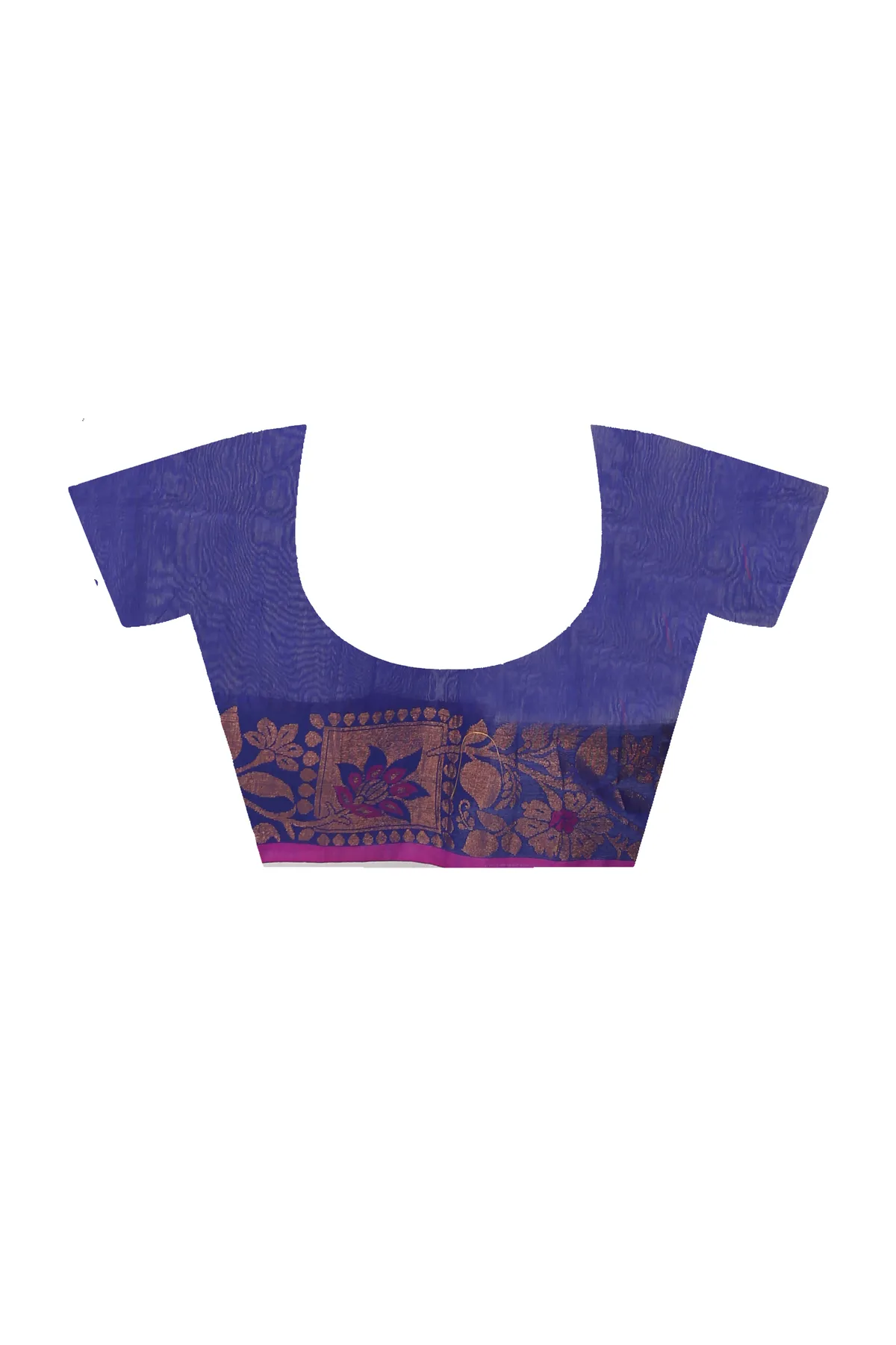 DipDiya Pure Cotton Naby Blue Swarno Essence of Bengal Handloom Sarees