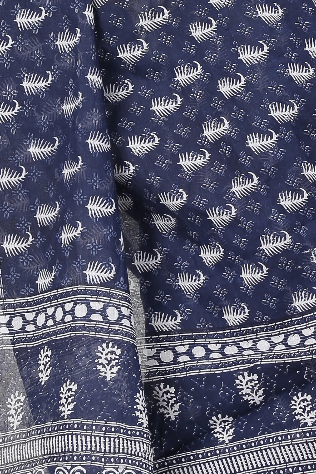 DipDiya Pure Cotton Night Blue Mela A Legacy Woven Printed Handloom Sarees