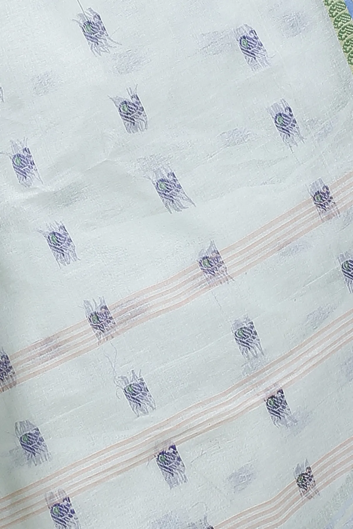 DipDiya Pure Cotton Off White Utkal Bengal’s Tradition Tant Sarees