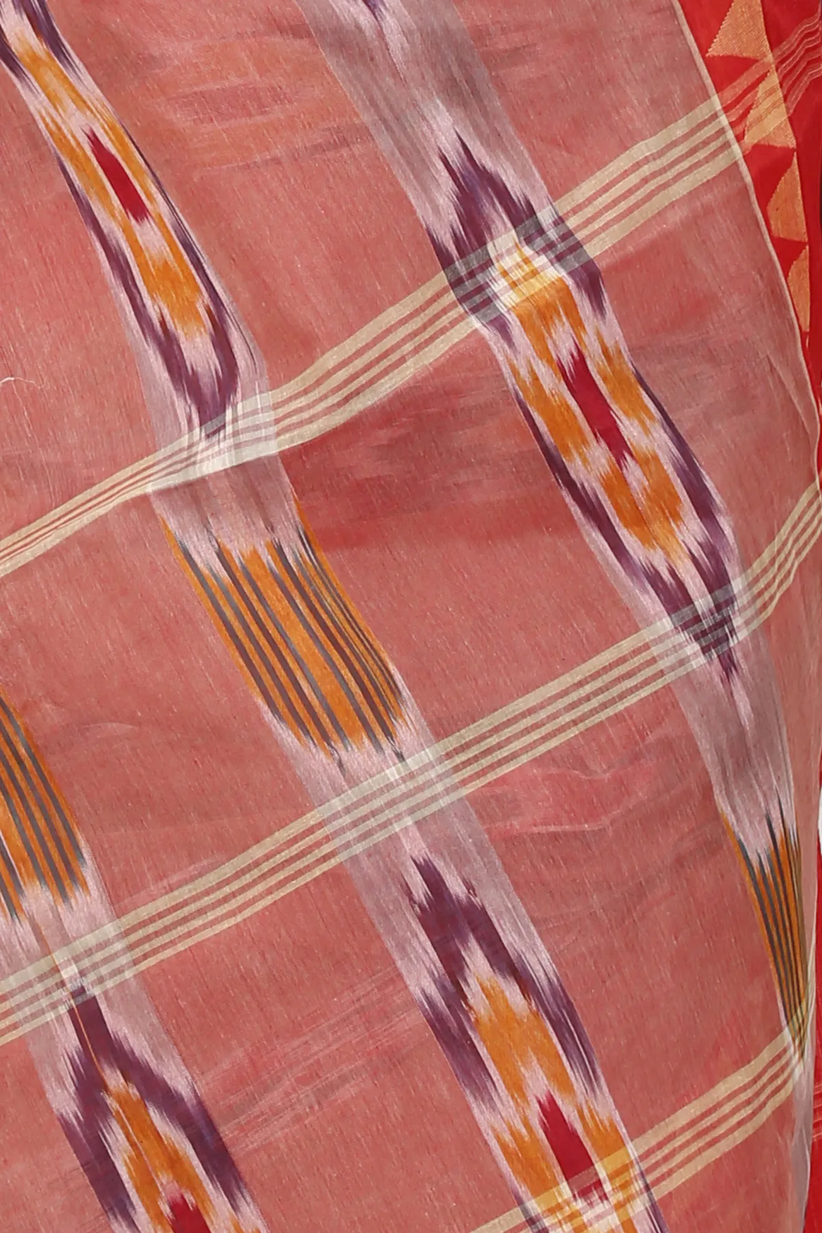 DipDiya Pure Cotton Orange Mili Loom to Love Tant Sarees