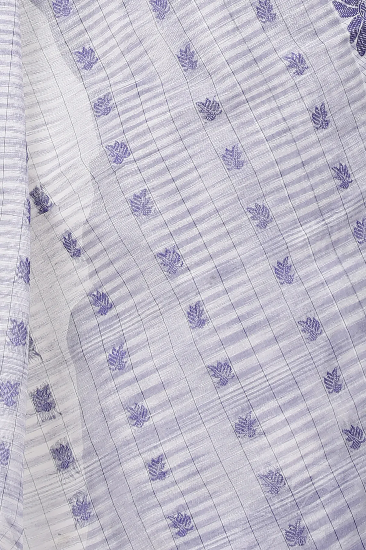 DipDiya Pure Cotton Parpel Blue KotkiTat Crafted with Soul Tant Sarees