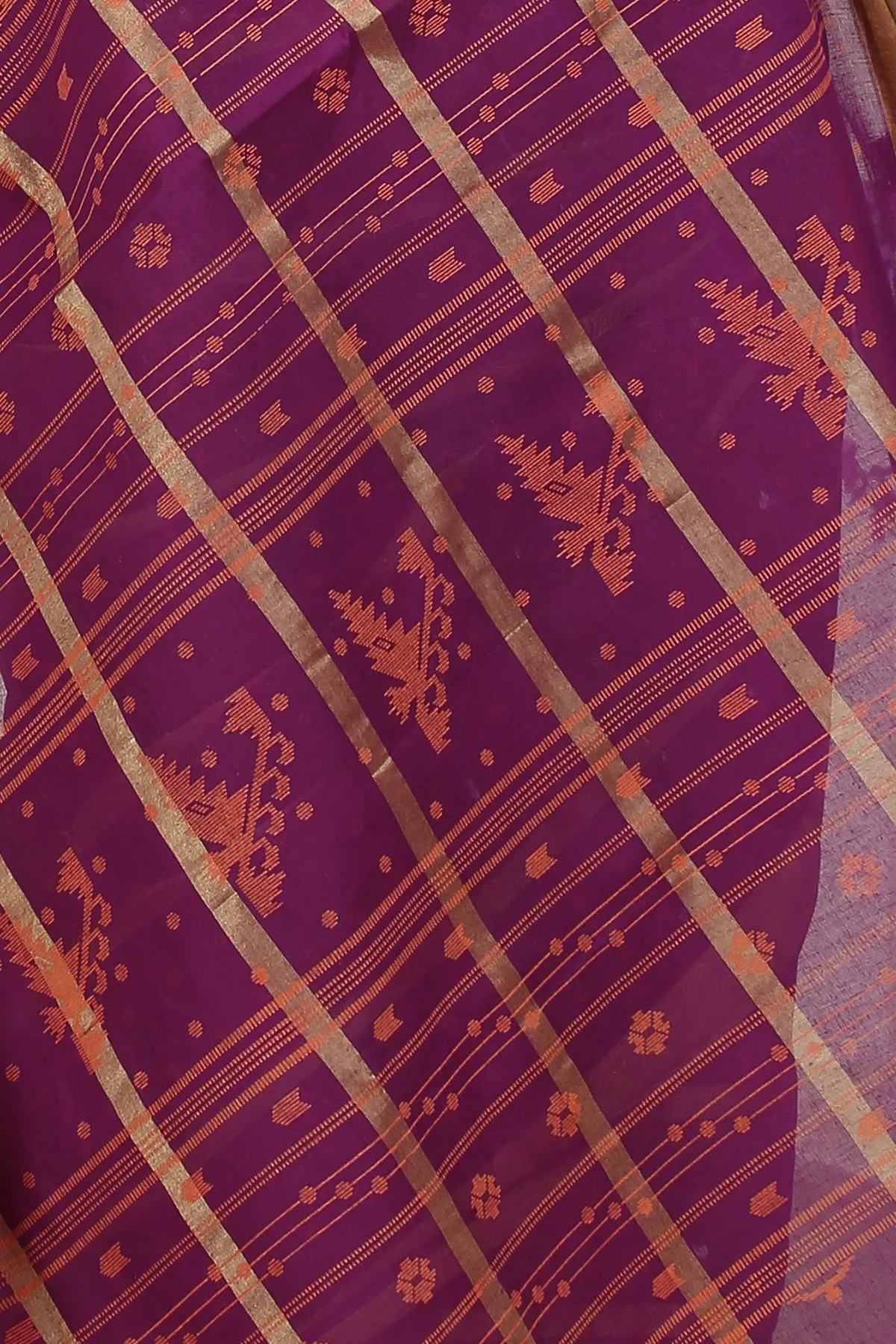 DipDiya Pure Cotton Parpel Mera Effortless Tradition Tant Sarees