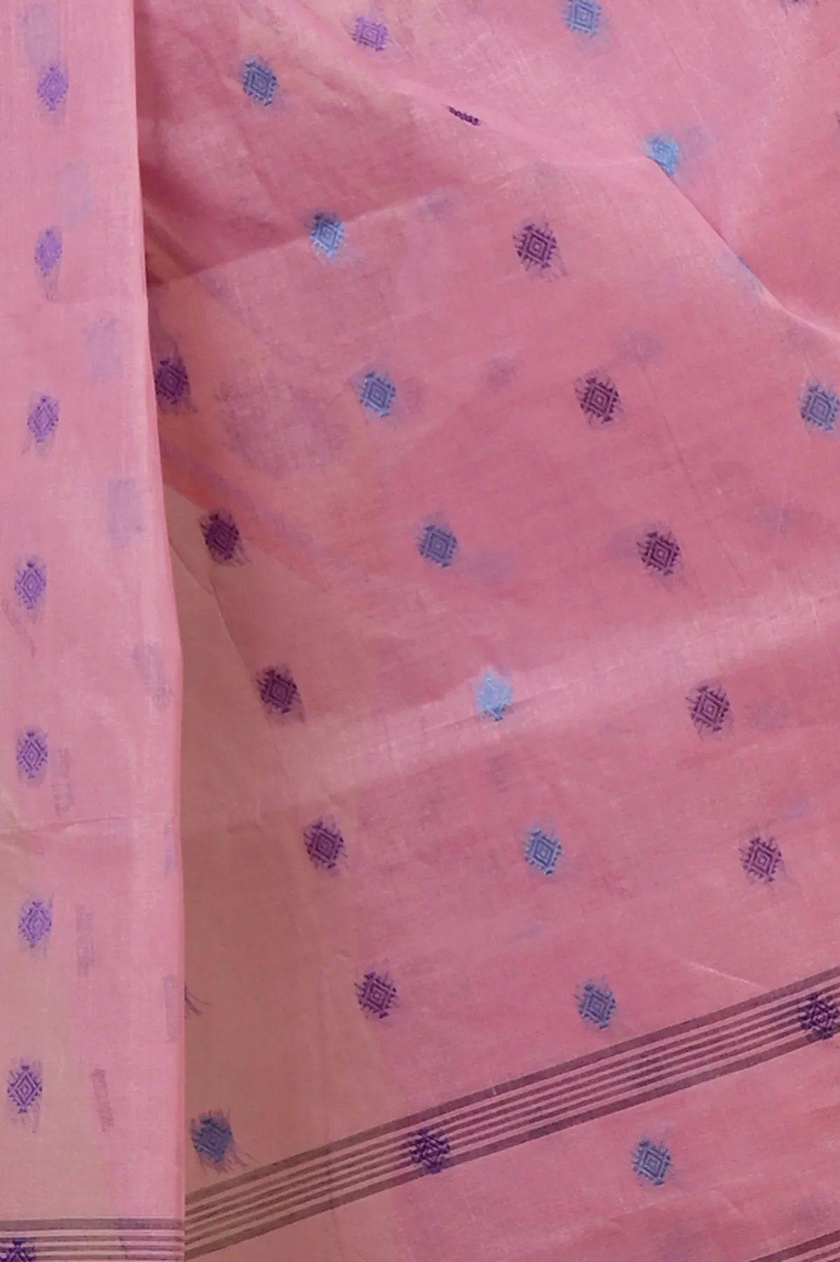 DipDiya Pure Cotton Peach Apula Stories of Bengal Tant Sarees
