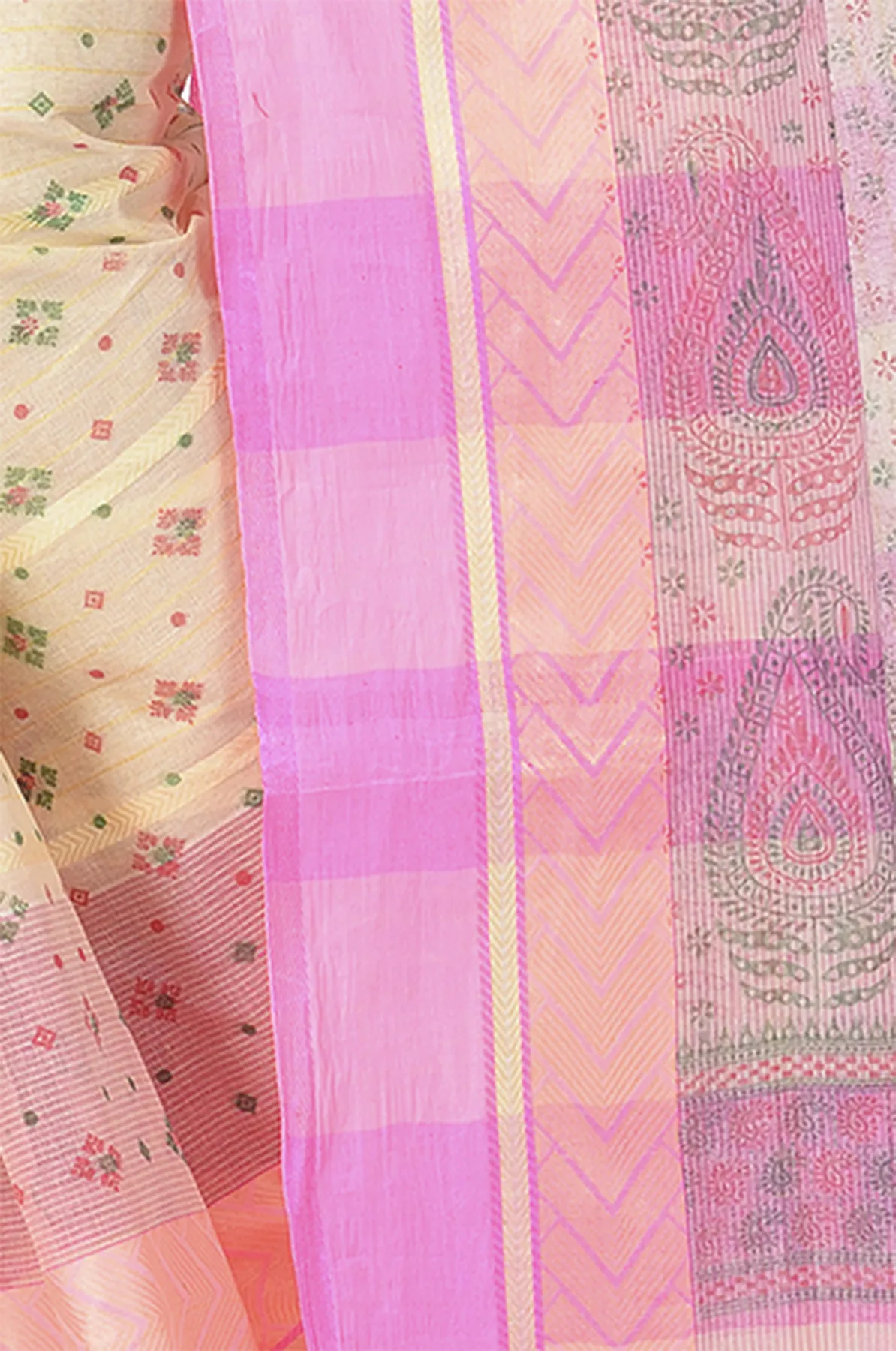 DipDiya Pure Cotton Pink ANARKOLI PRINT A Legacy Woven Printed Tant Sarees