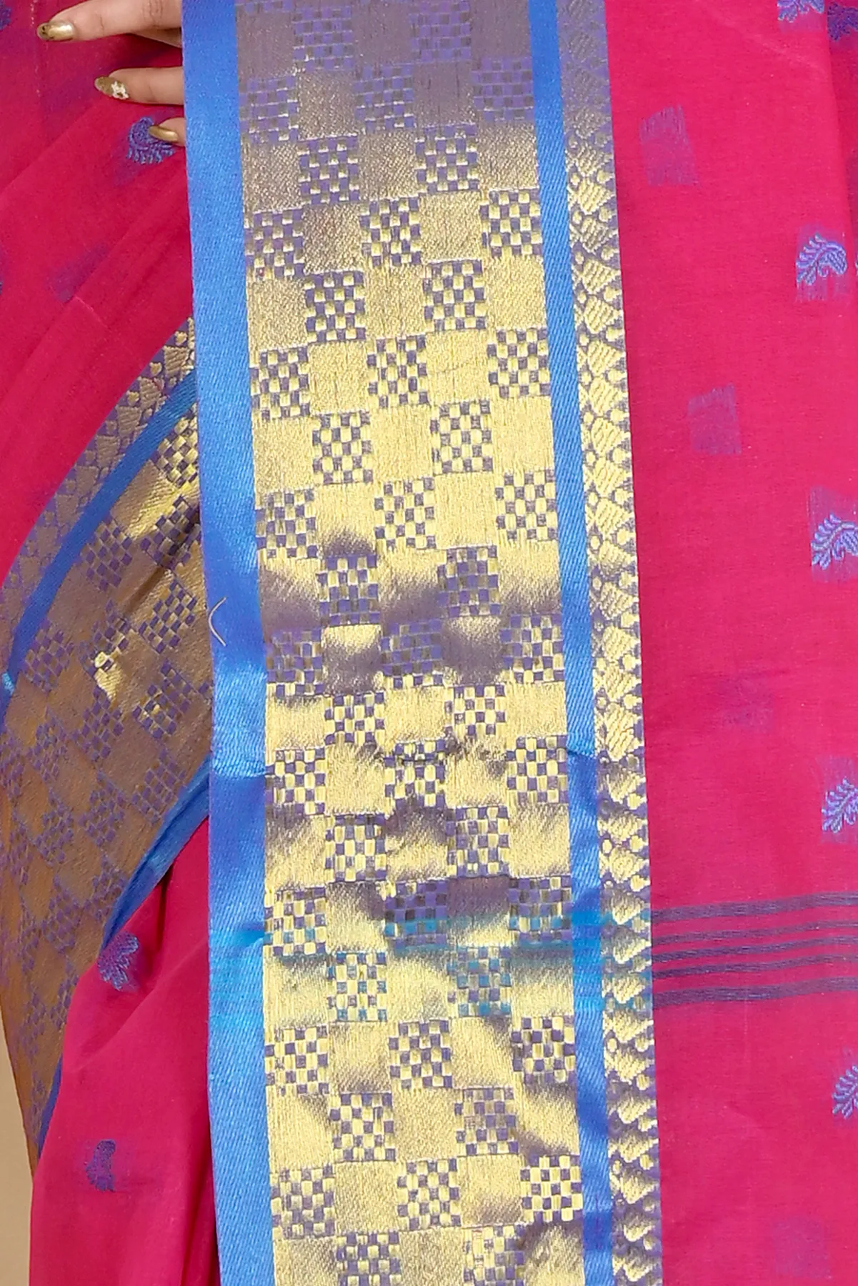 DipDiya Pure Cotton Pink Atula Artisan Woven Tant Sarees