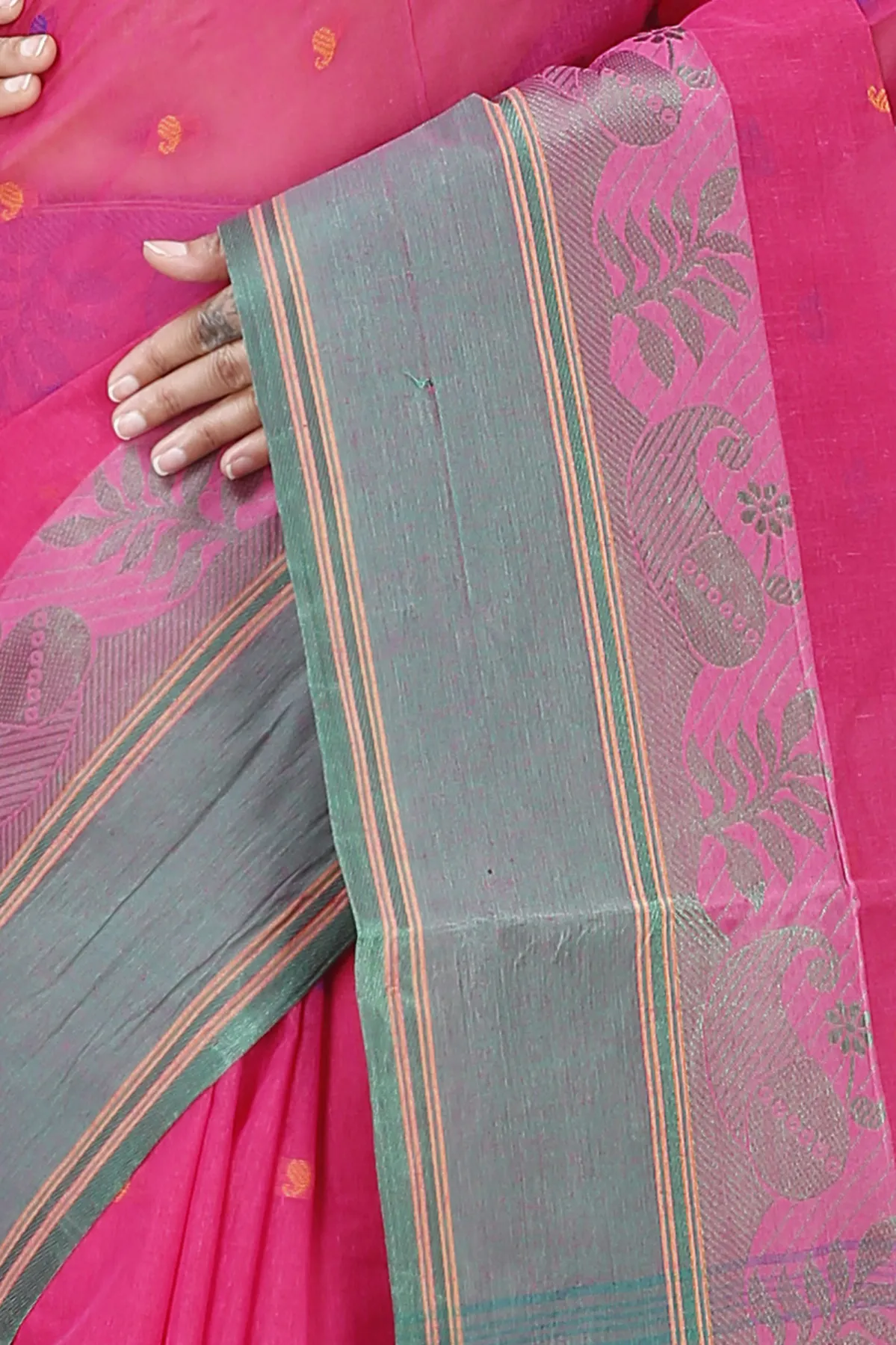 DipDiya Pure Cotton Pink Gitanjali Crafted with Soul Tant Sarees