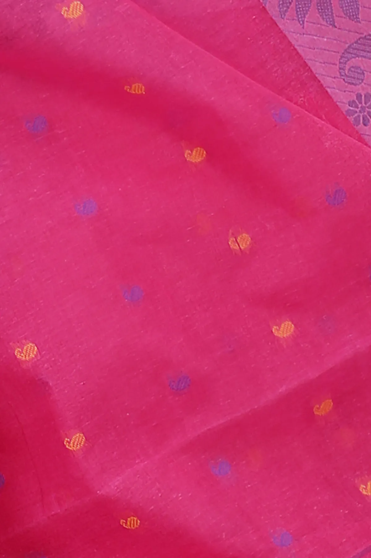 DipDiya Pure Cotton Pink Gitanjali Crafted with Soul Tant Sarees