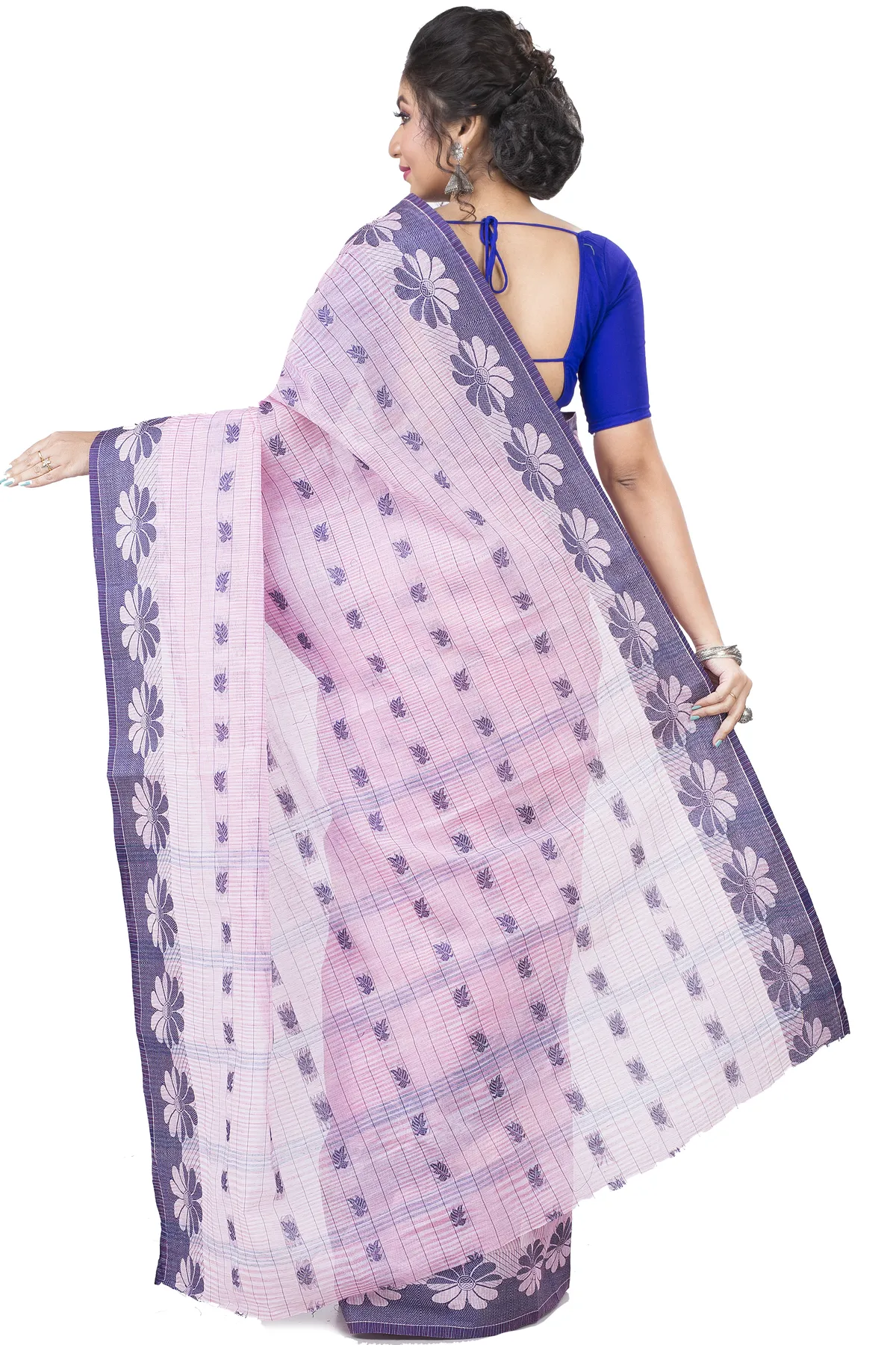 DipDiya Pure Cotton Pink KotkiTat Crafted in Bengal Tant Sarees