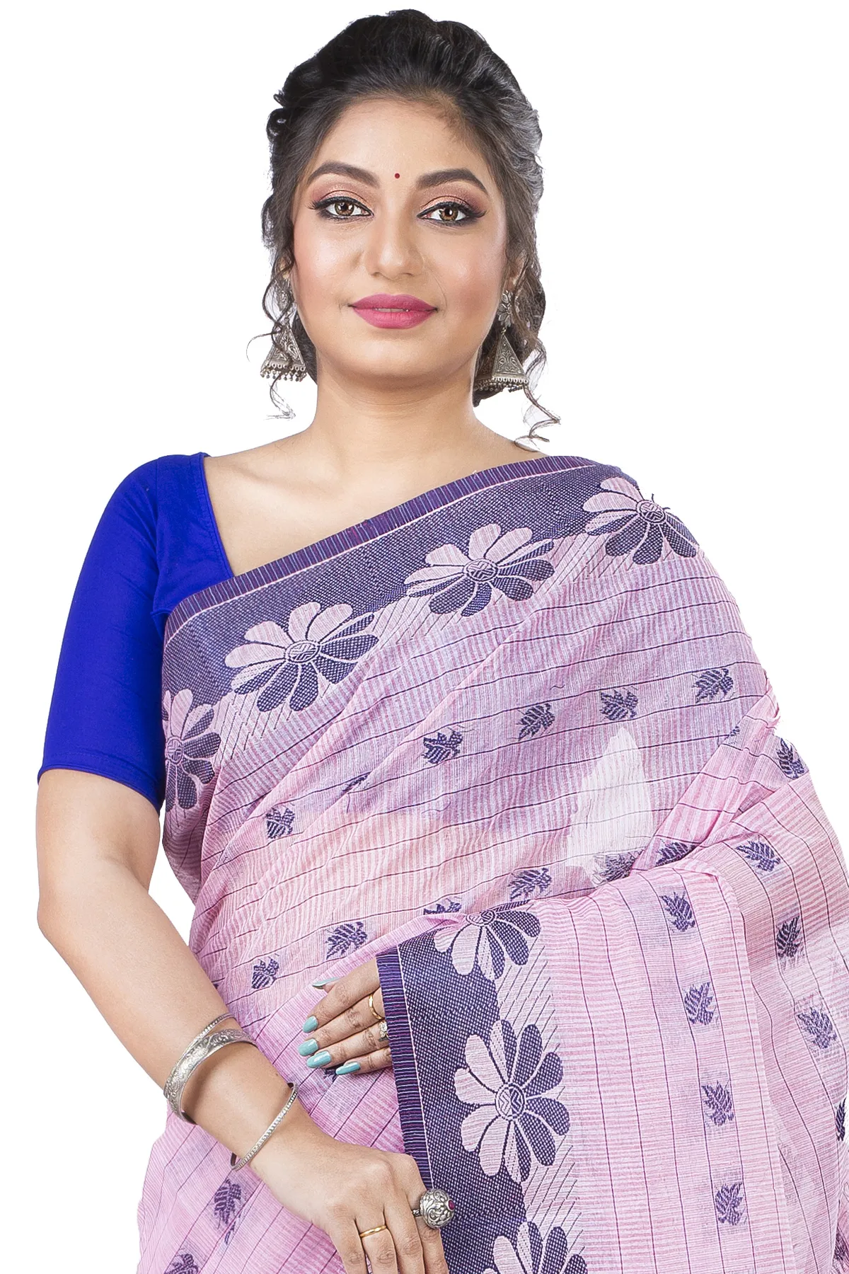 DipDiya Pure Cotton Pink KotkiTat Crafted in Bengal Tant Sarees