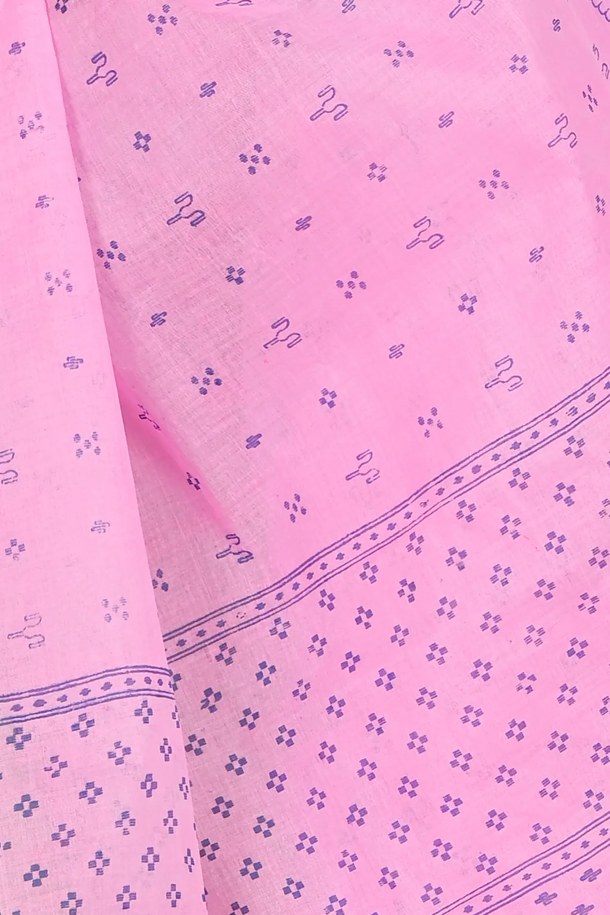 DipDiya Pure Cotton Pink Liko Bengal’s Legacy Printed Tant Sarees