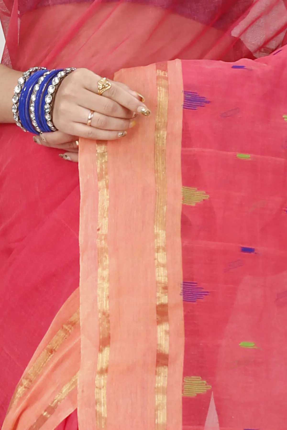 DipDiya Pure Cotton Pink Metu Bengal’s Legacy Tant Sarees