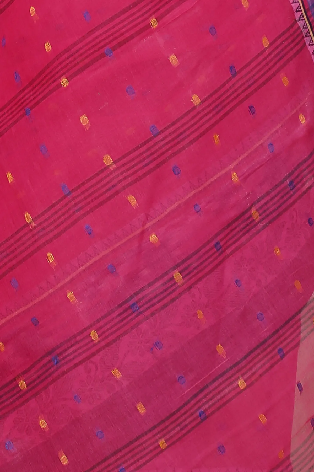 DipDiya Pure Cotton Pink Moli Handloom Heritage Tant Sarees